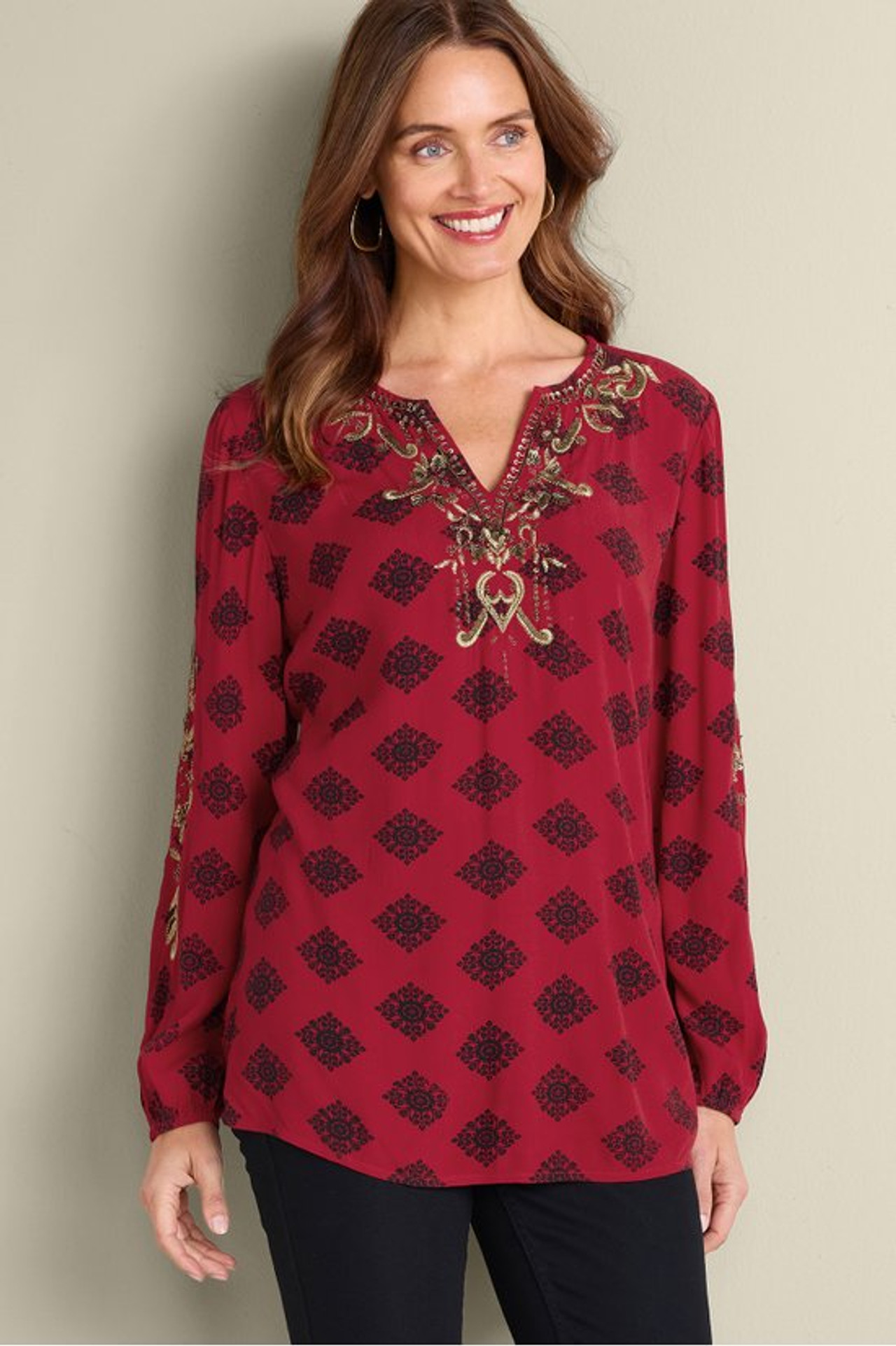 Eboni Embellished Tunic - Soft Surroundings Outlet