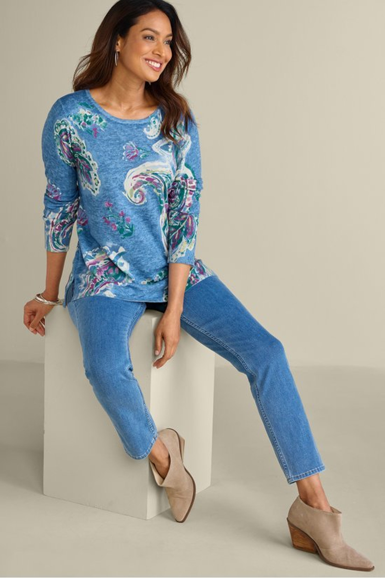 Skylar Printed Tunic - Soft Surroundings Outlet