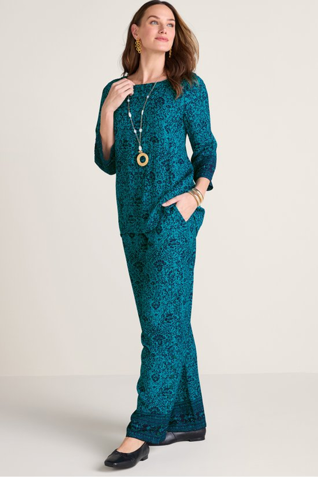 Oceo Gauze Wide-Leg Pants - Soft Surroundings Outlet