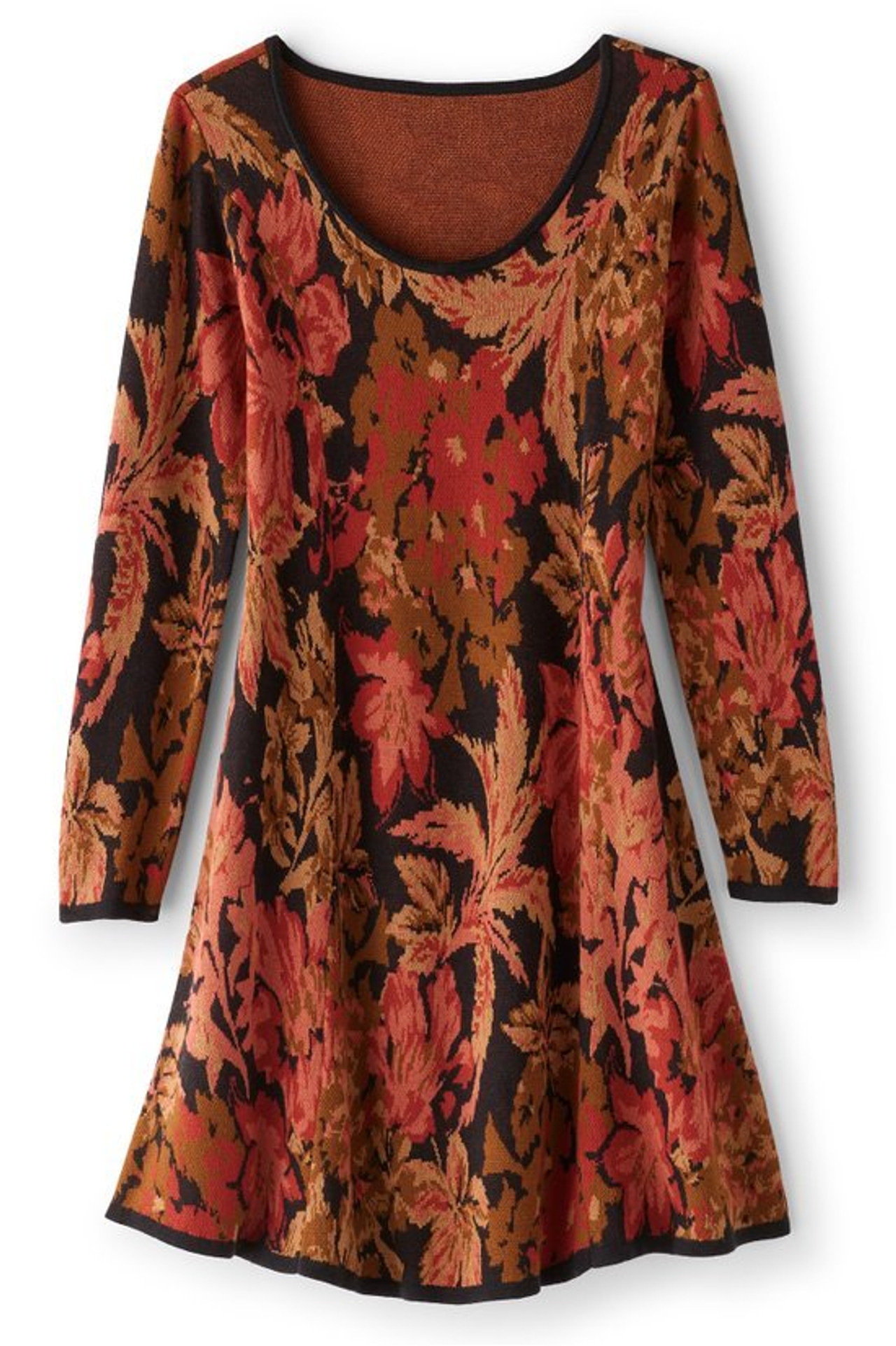 Nelia Jacquard Sweater Dress - Soft Surroundings Outlet