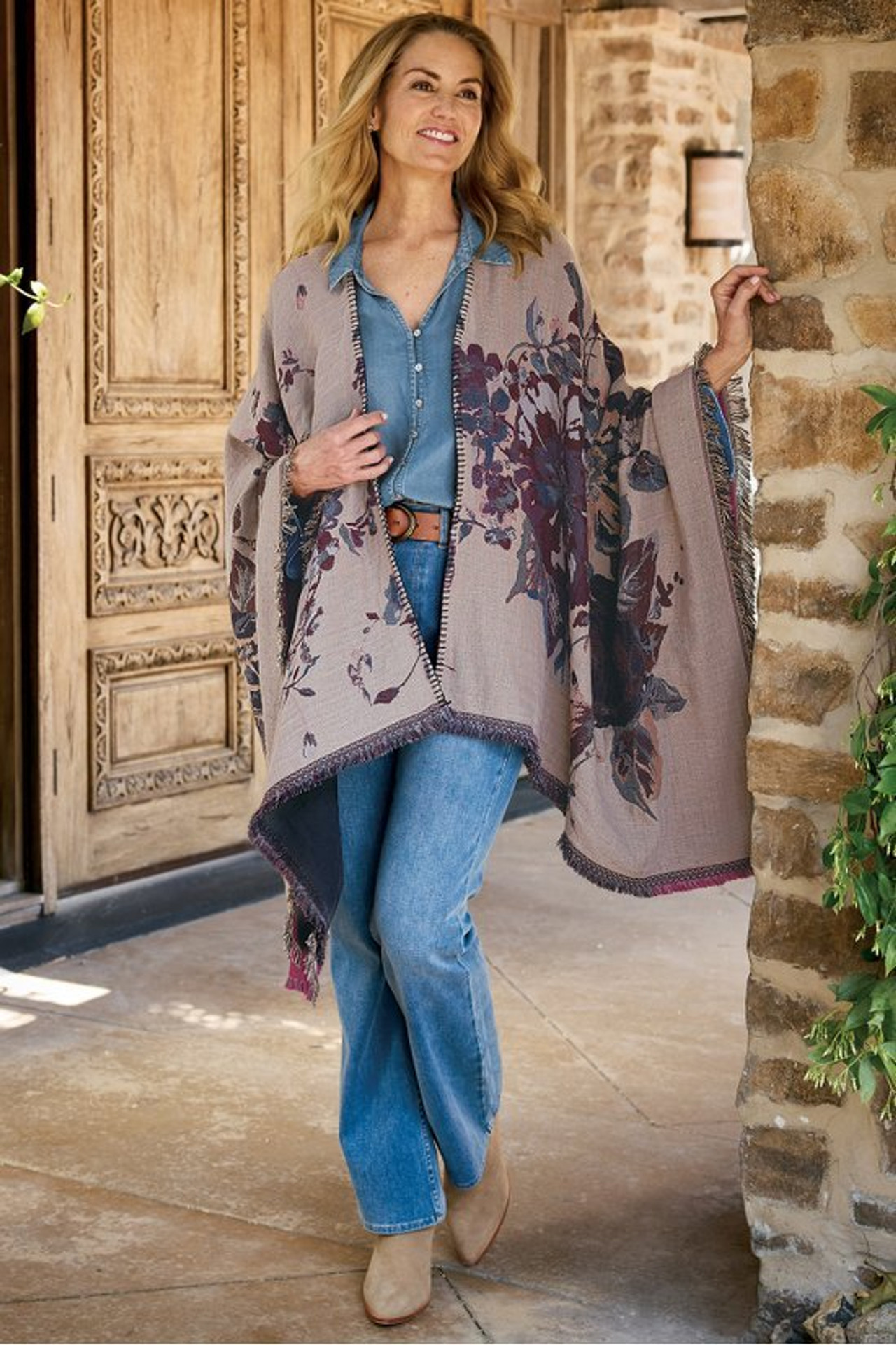 Beatrix Floral Wrap - Soft Surroundings Outlet