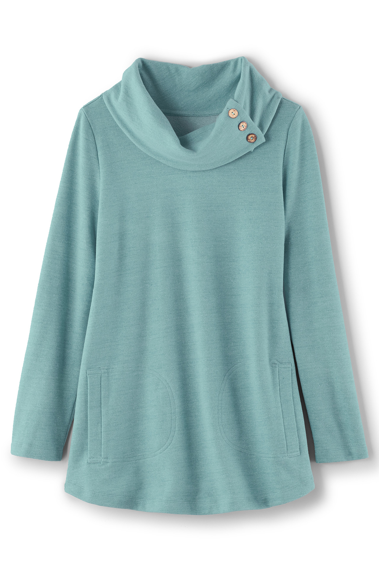 Valla French Terry Cowl Neck Tunic - Soft Surroundings Outlet