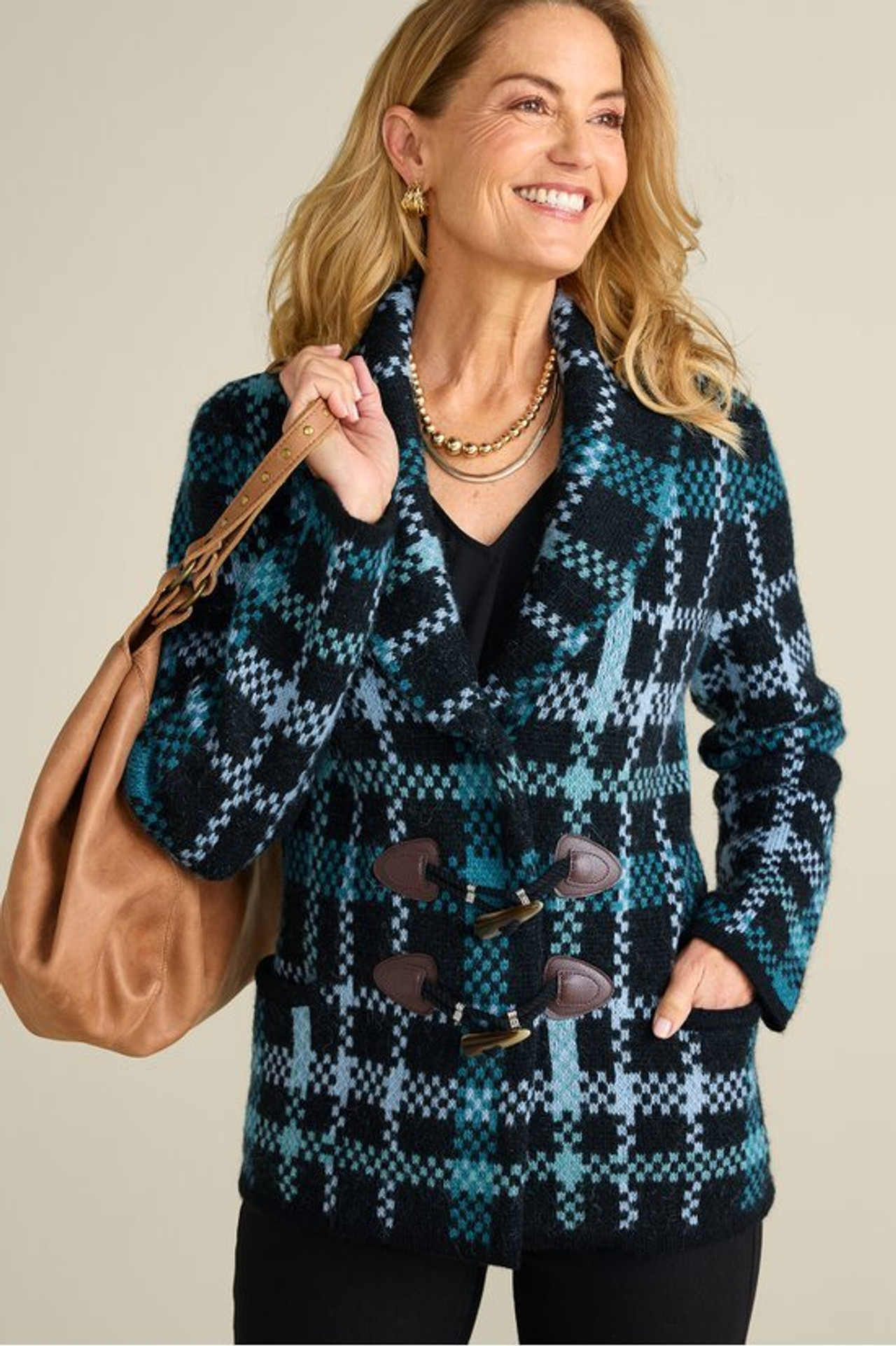 Alpine Plaid Sweater Coat - Soft Surroundings Outlet