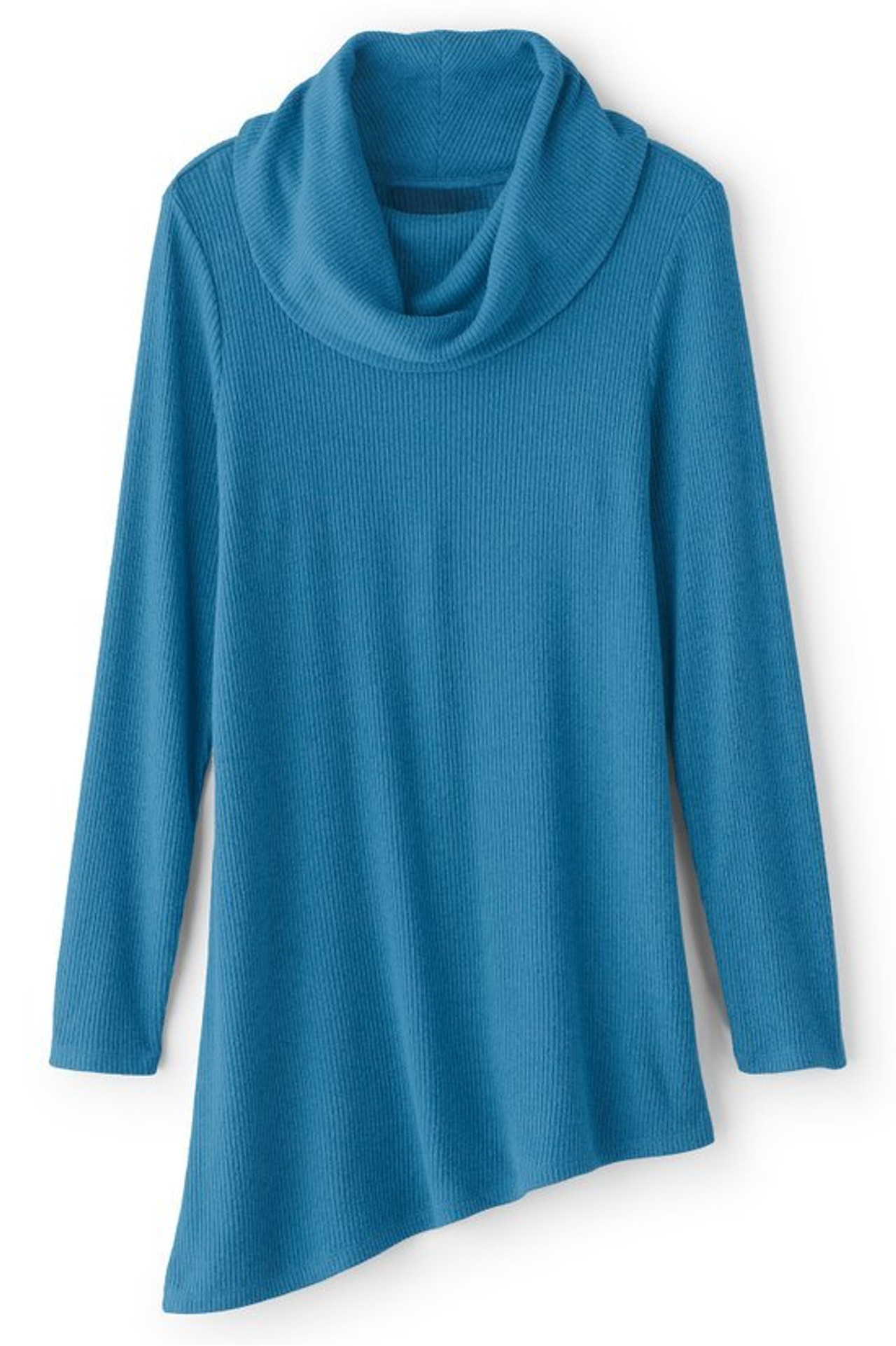Kayla Rib Knit Cowl Neck Tunic - Soft Surroundings Outlet