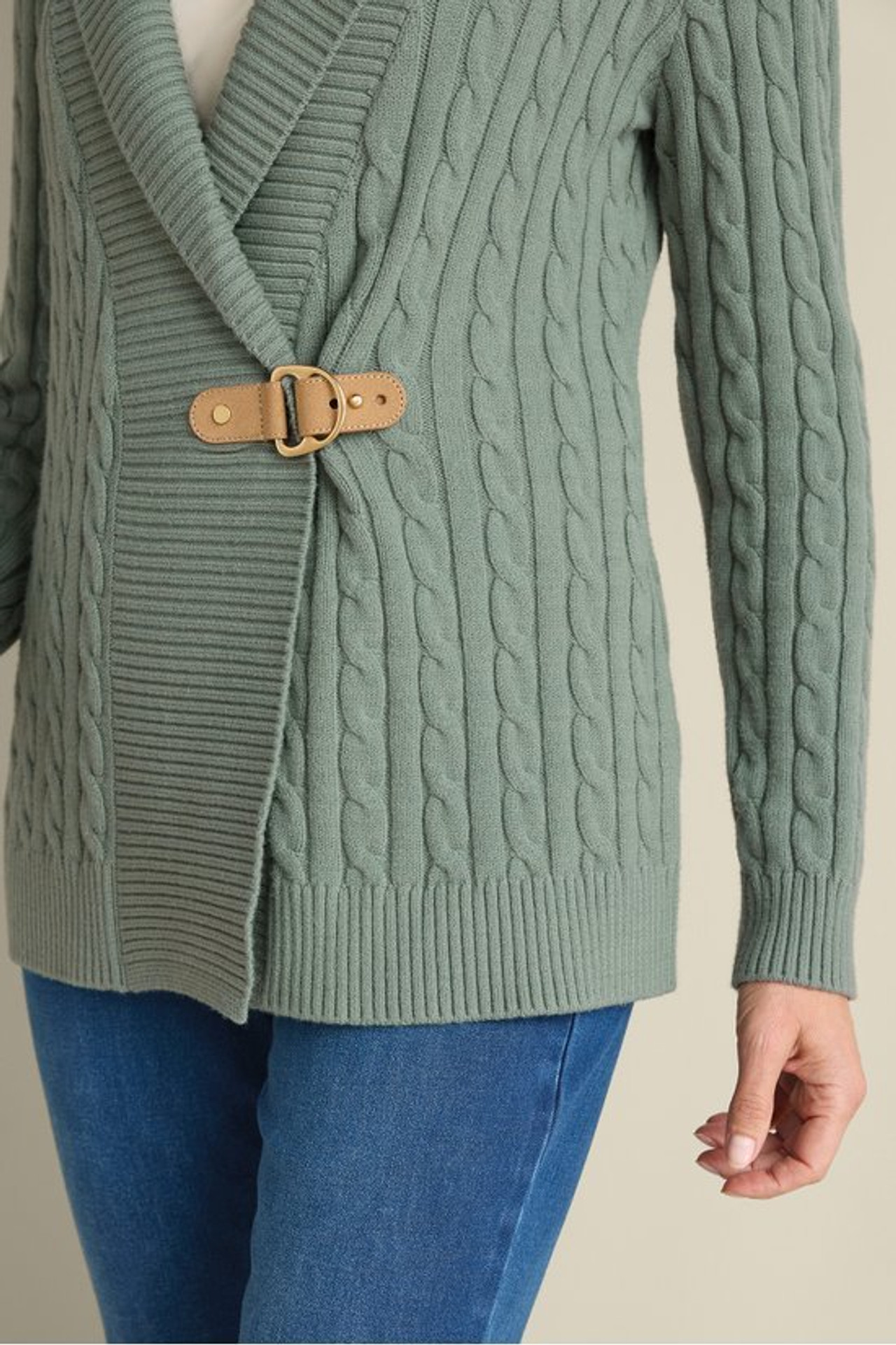 Ivey Cable Knit Cardigan - Soft Surroundings Outlet