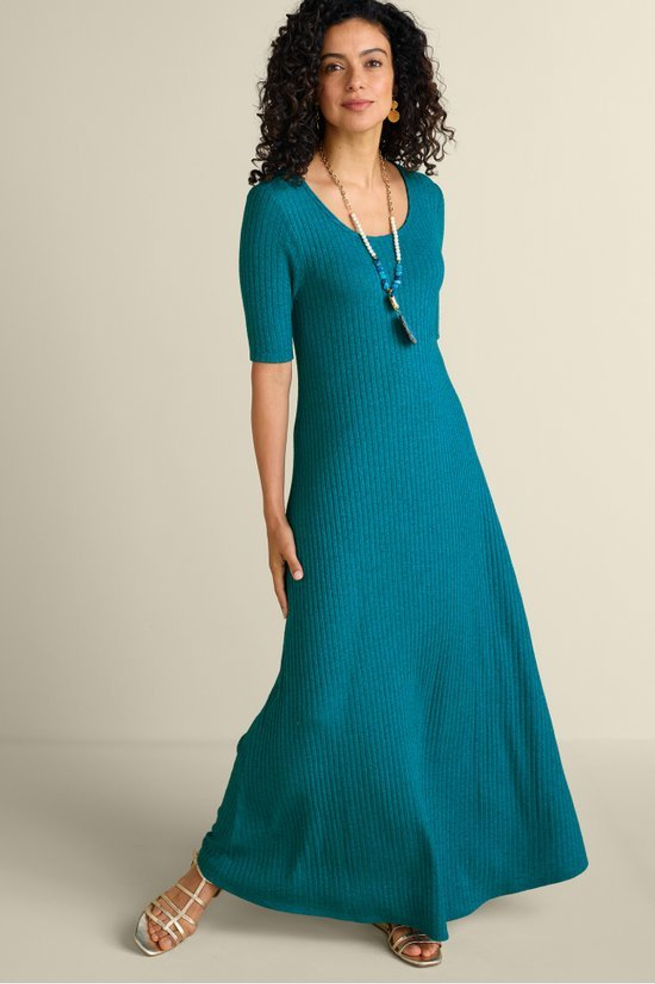 Textured Short Sleeve Santiago Dress - Soft Surroundings Outlet