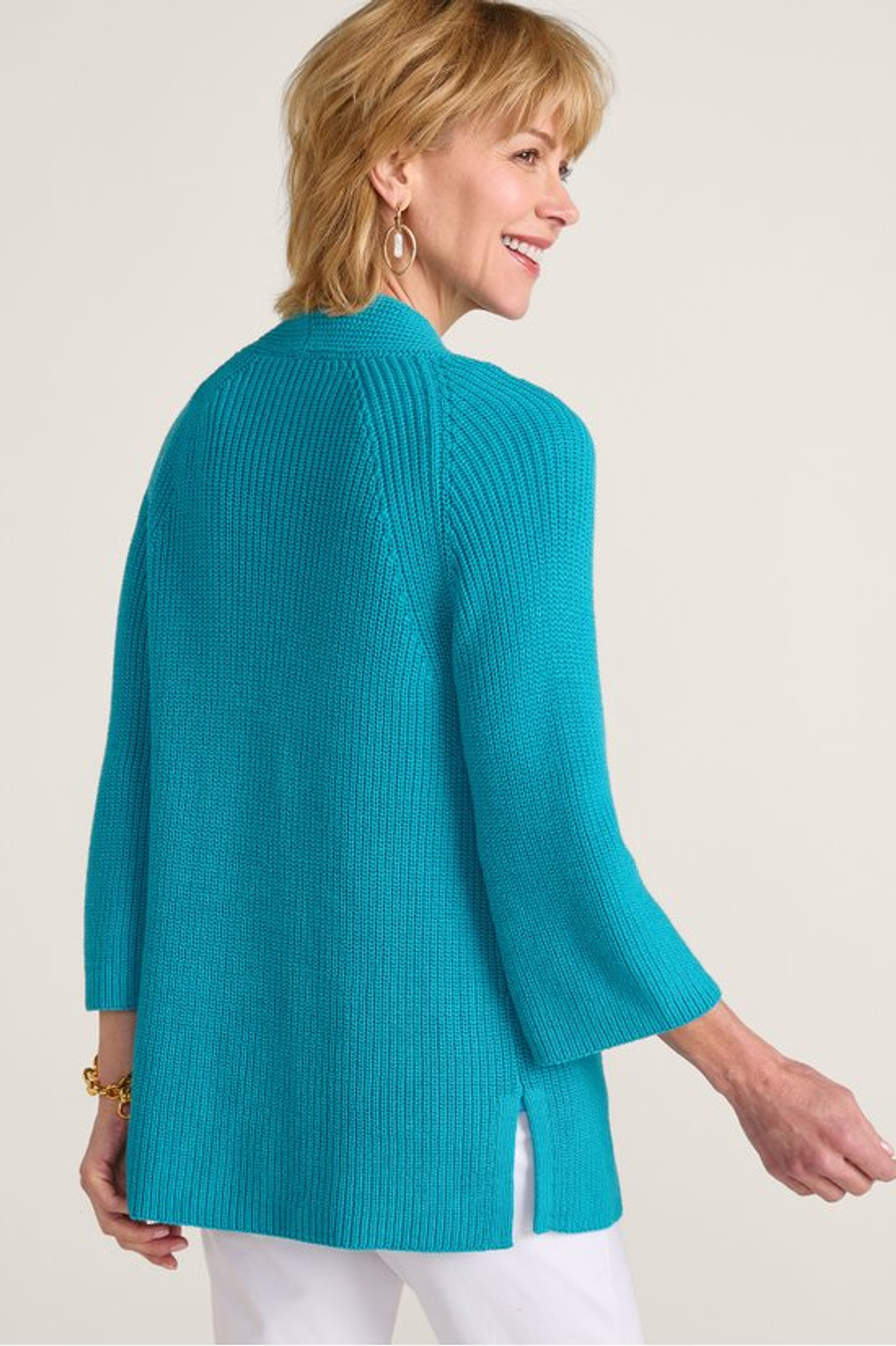 Amberlyn Shaker Stitch Cardigan - Soft Surroundings Outlet