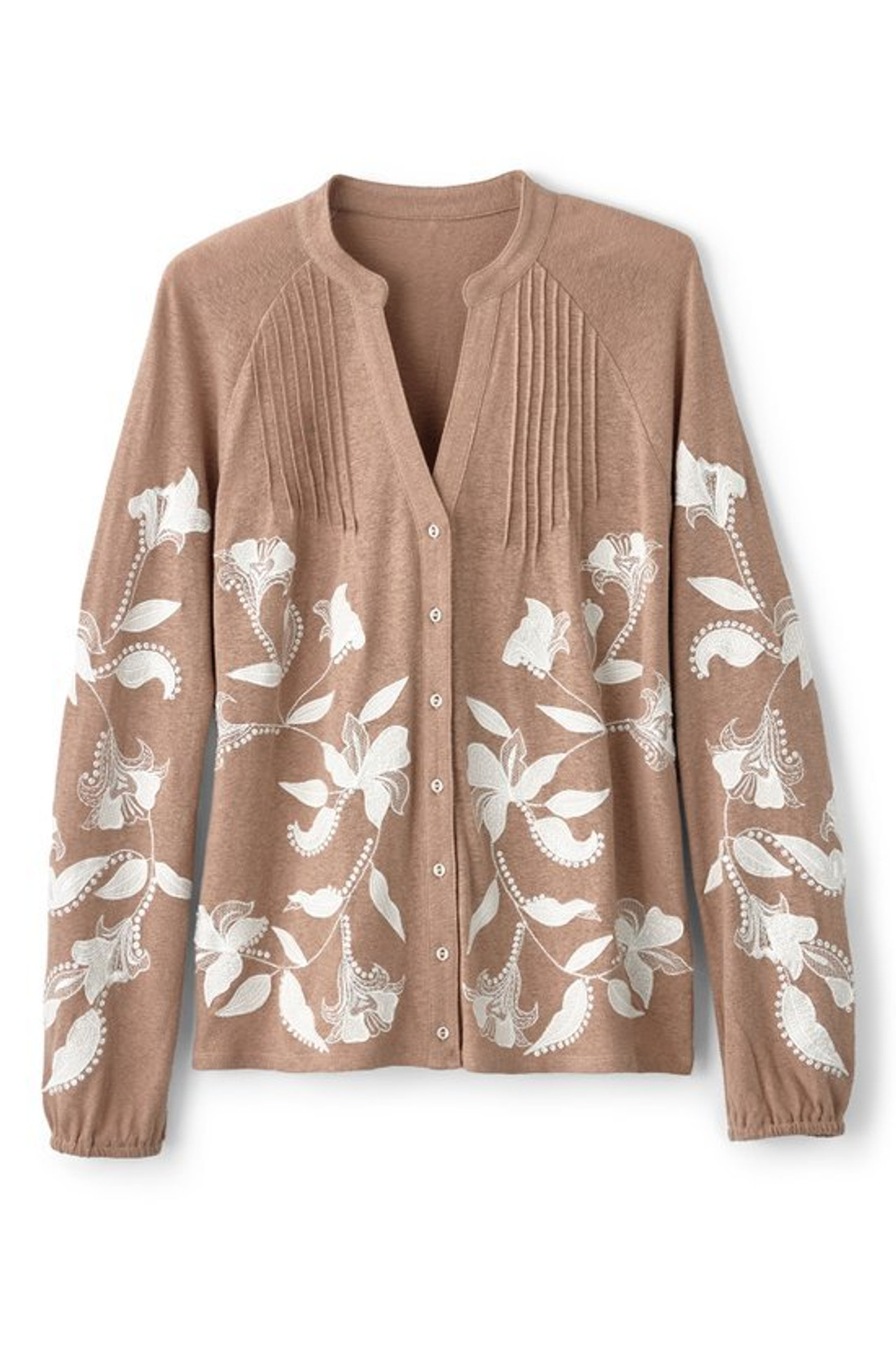 Alva Embroidered Knit Top - Soft Surroundings Outlet