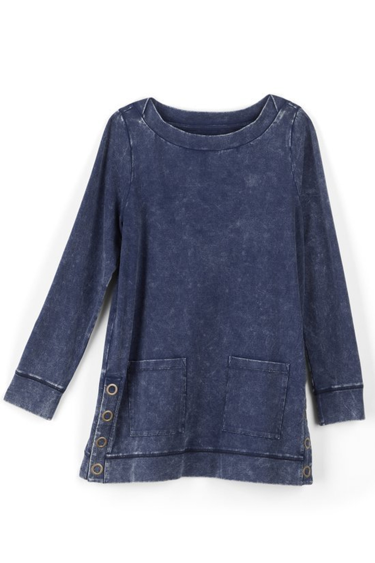 Washed Make It Snappy Pullover - Soft Surroundings Outlet