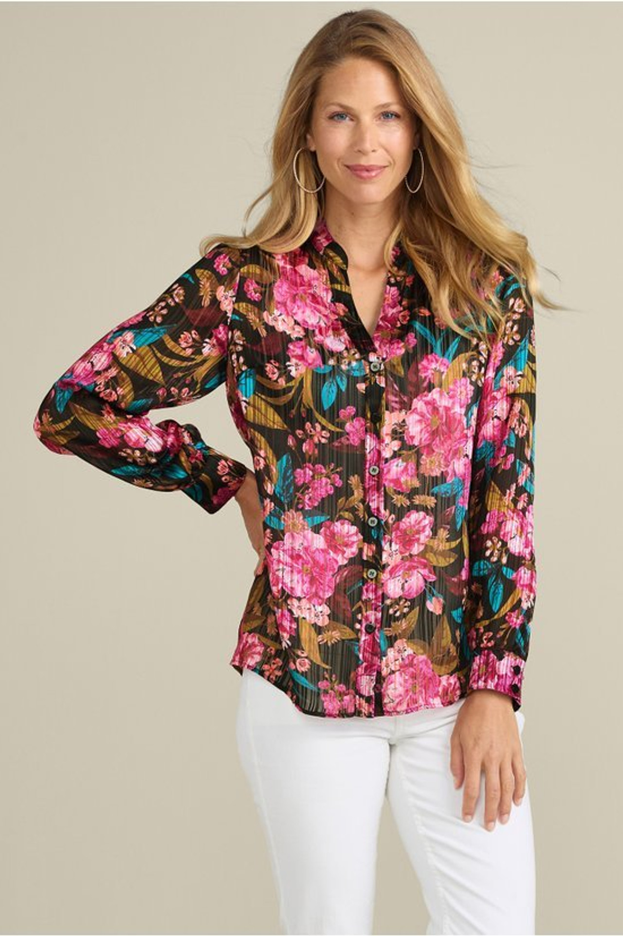 Josie Shimmer Shirt - Soft Surroundings Outlet