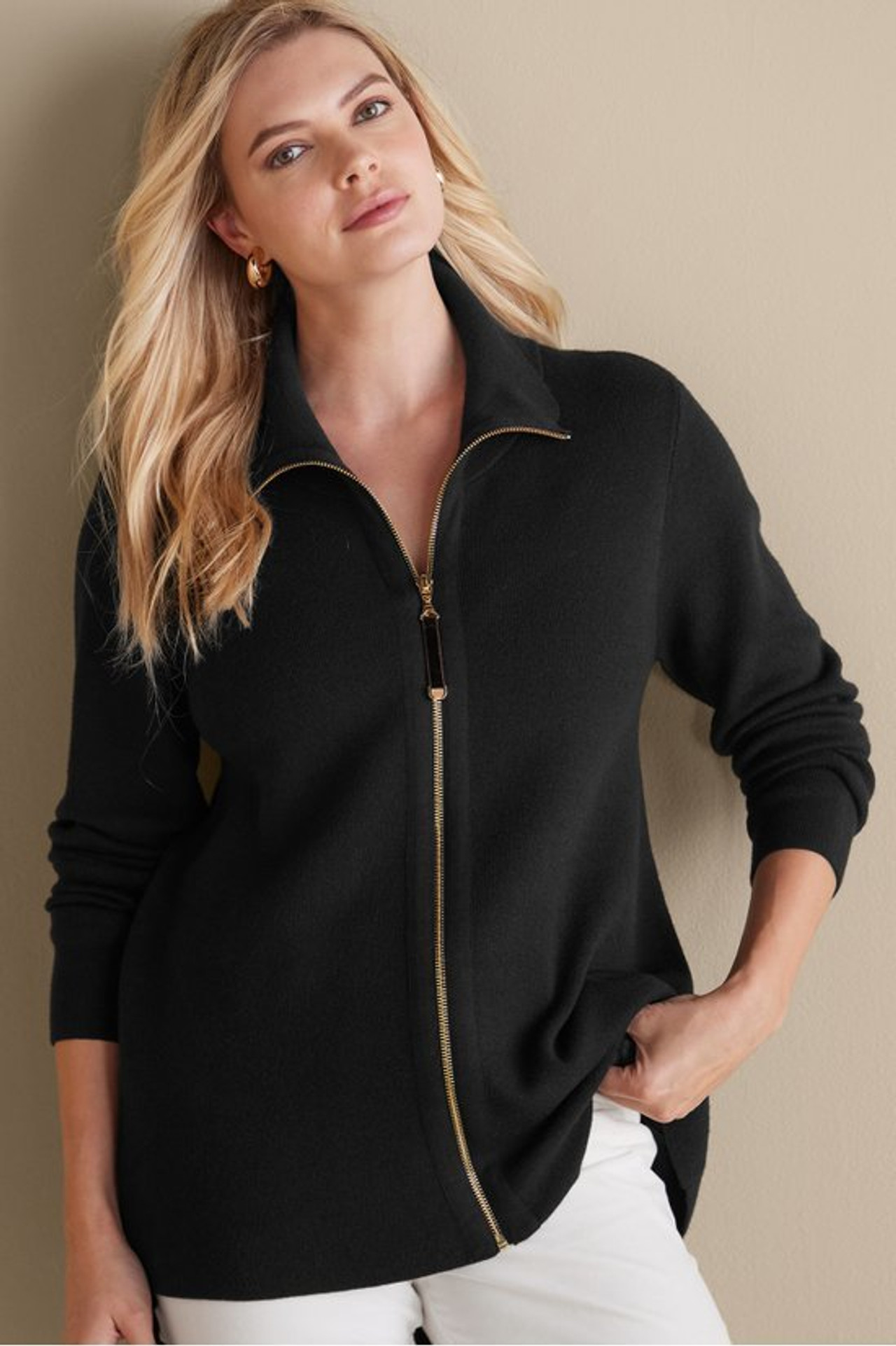 Meria Zip Cardi - Soft Surroundings Outlet