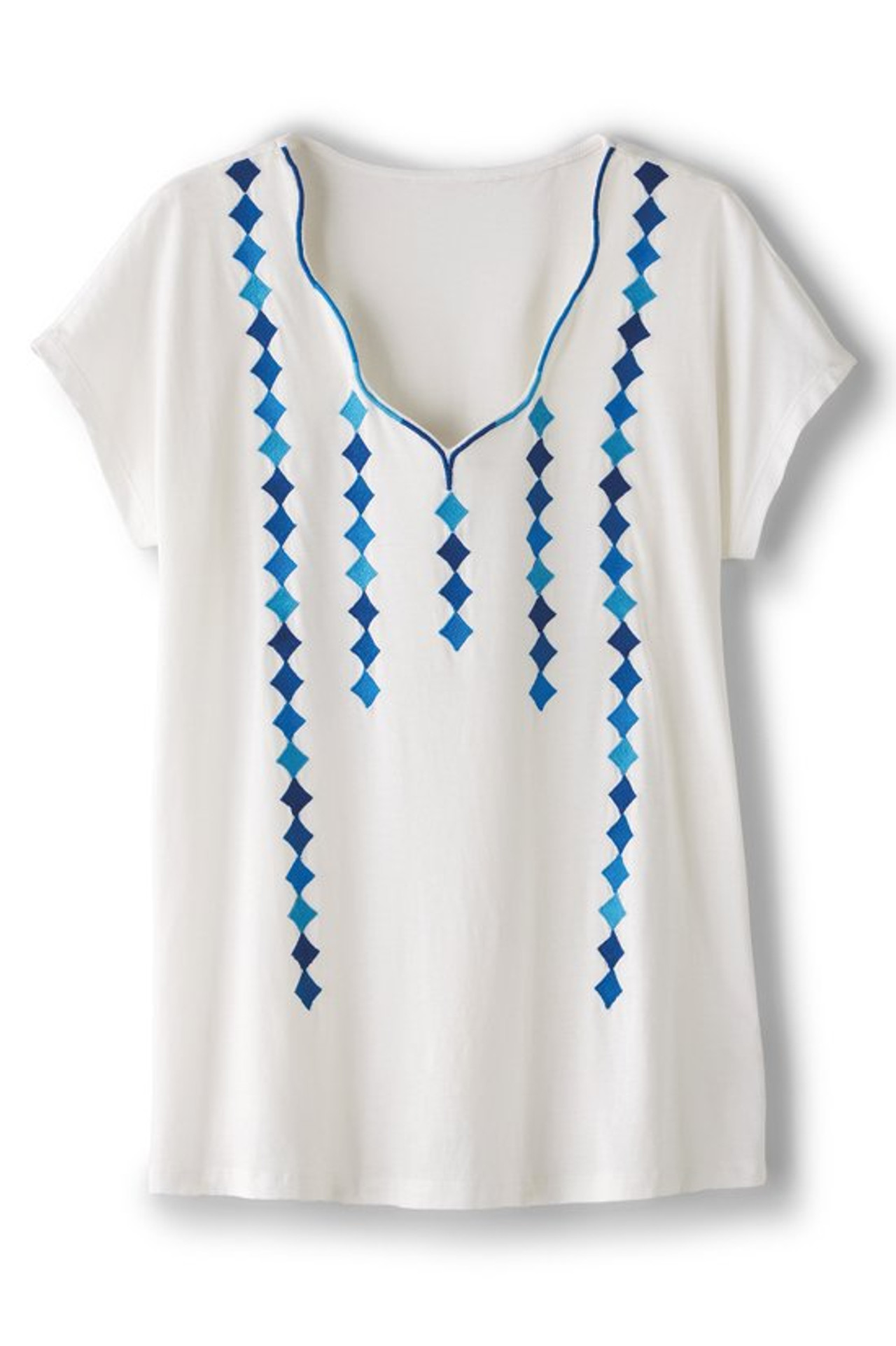 Byzantine Embroidered Tee - Soft Surroundings Outlet