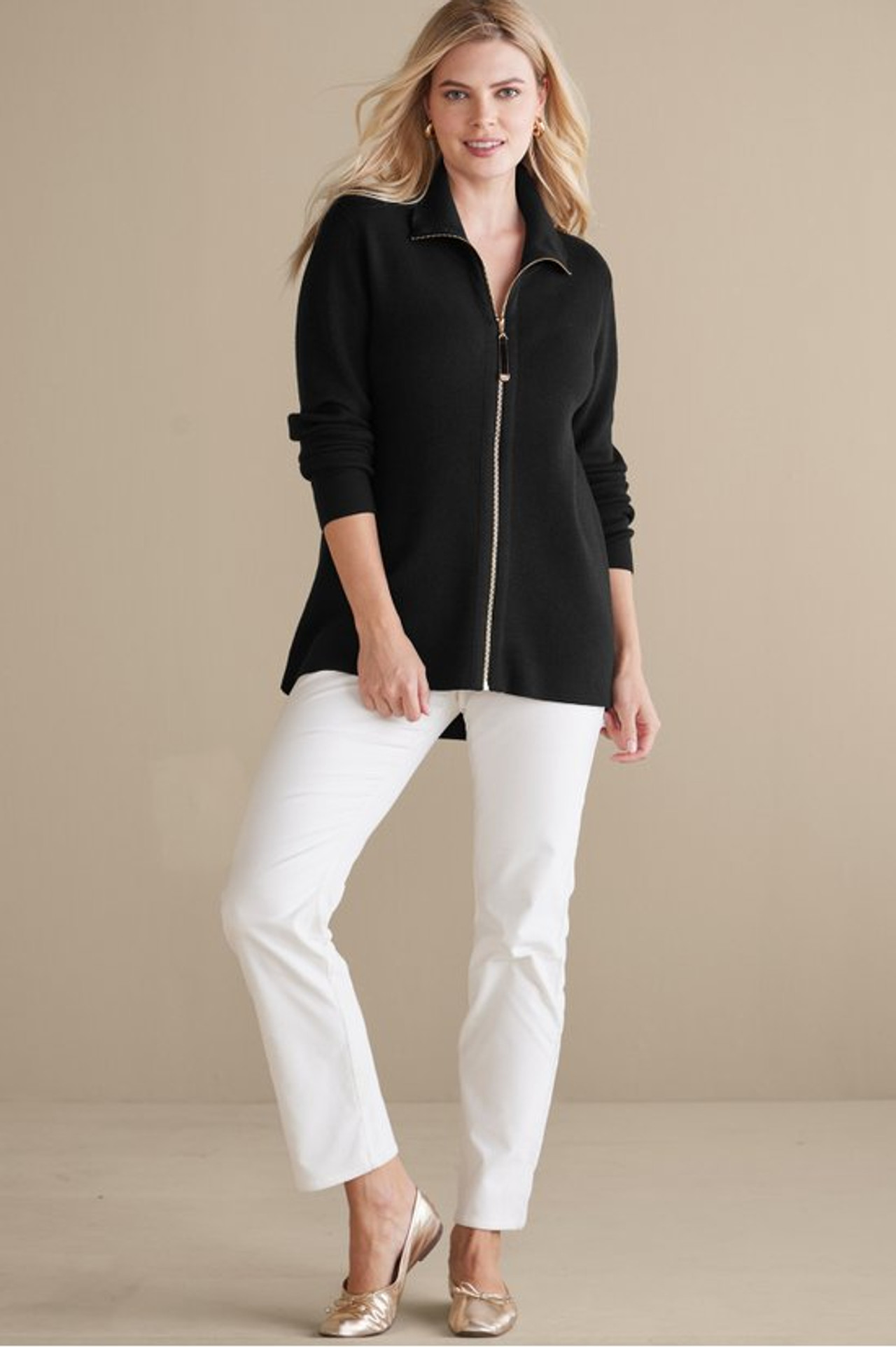 Meria Zip Cardi - Soft Surroundings Outlet