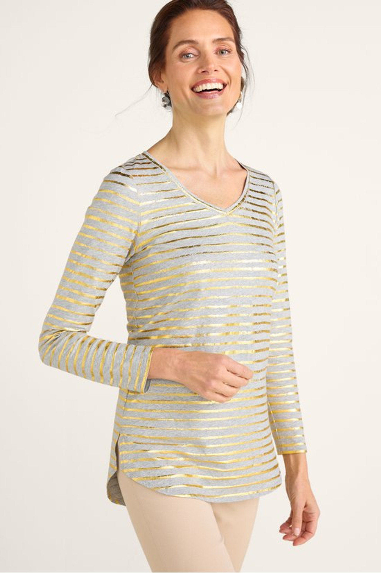 SoftEssential™ Supima® Isabel Long Sleeve Tunic - Soft Surroundings Outlet