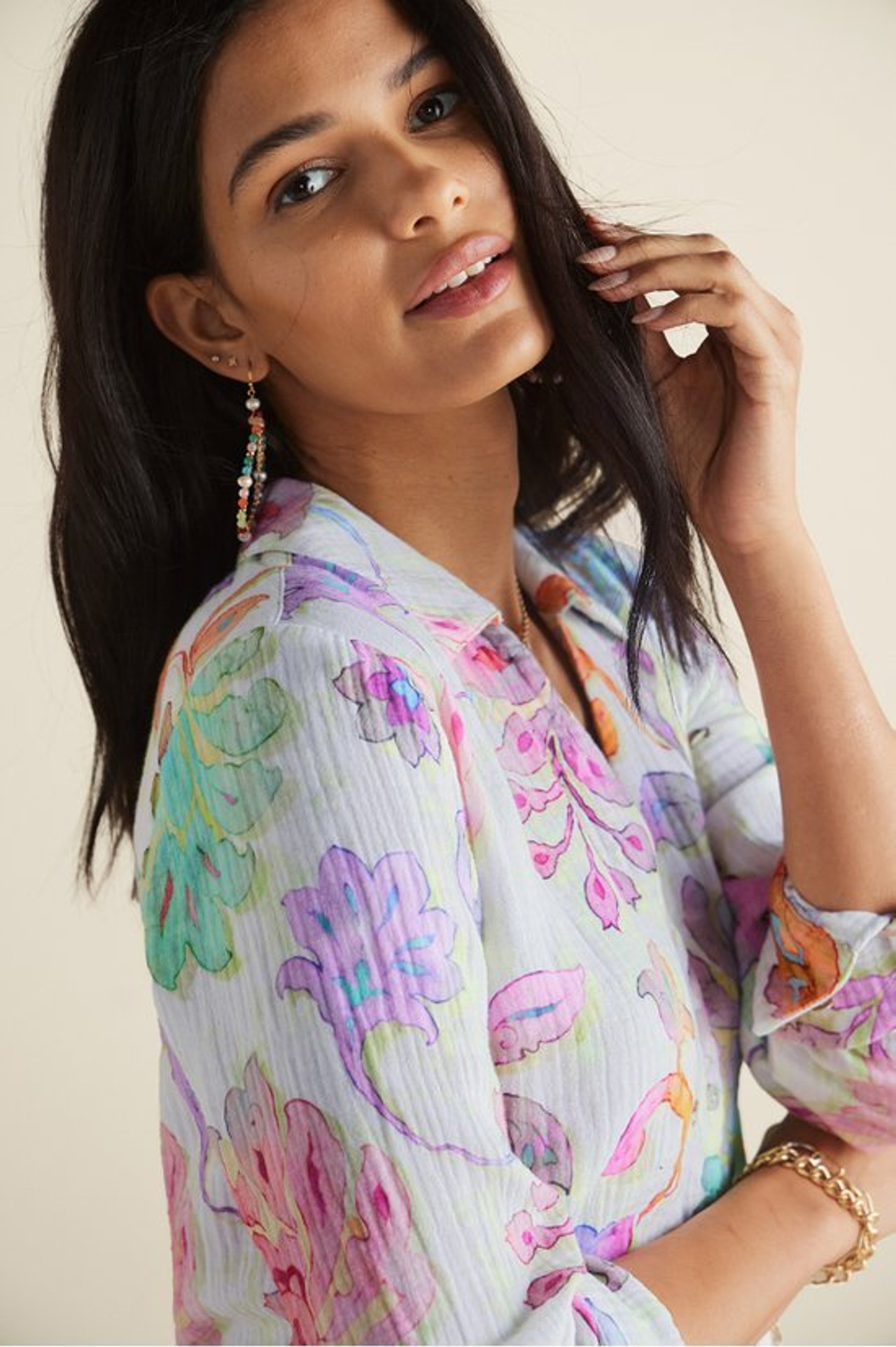 Escambia Gauze Tunic Shirt - Soft Surroundings Outlet