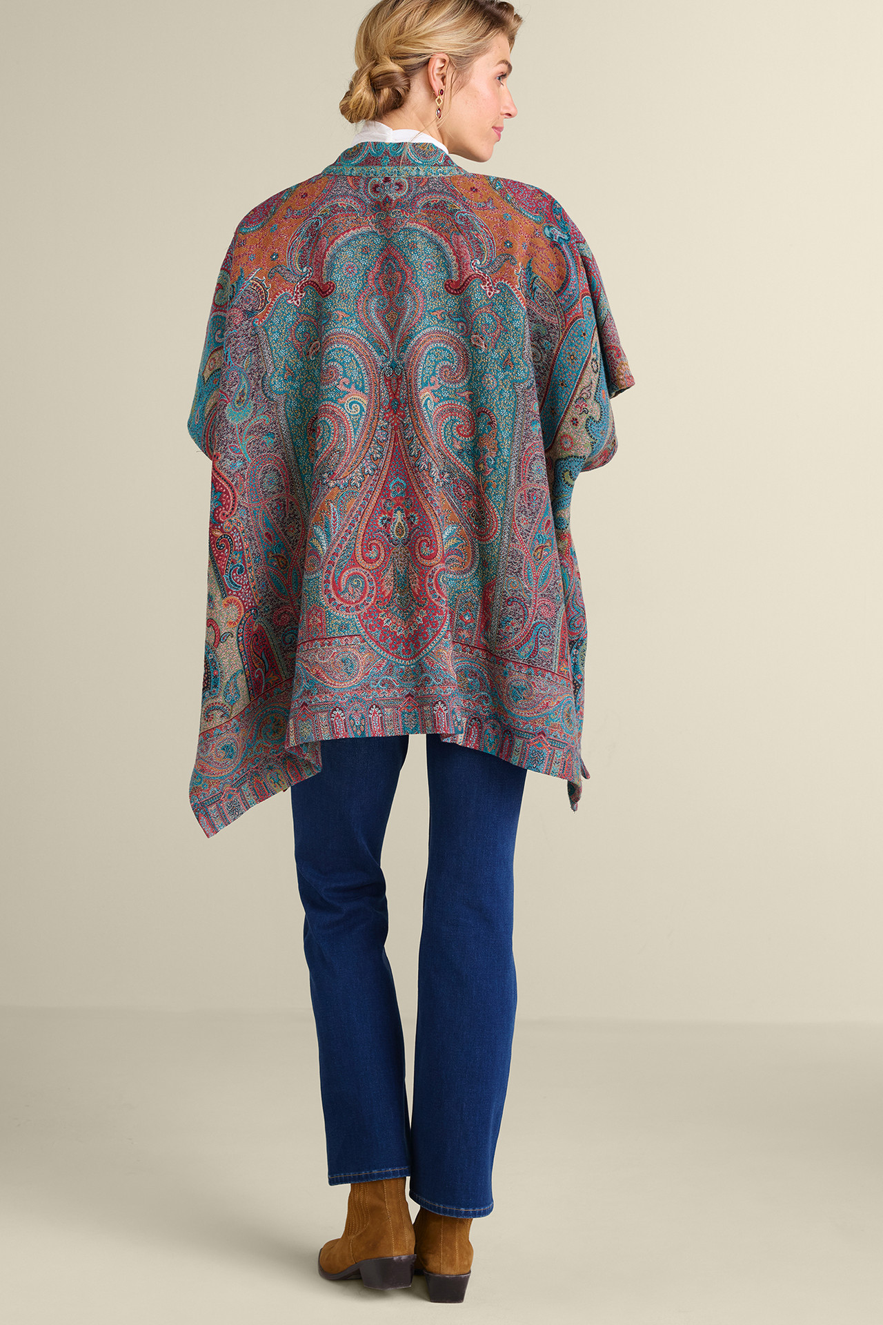 Rhea Woven Kimono Wrap - Soft Surroundings Outlet