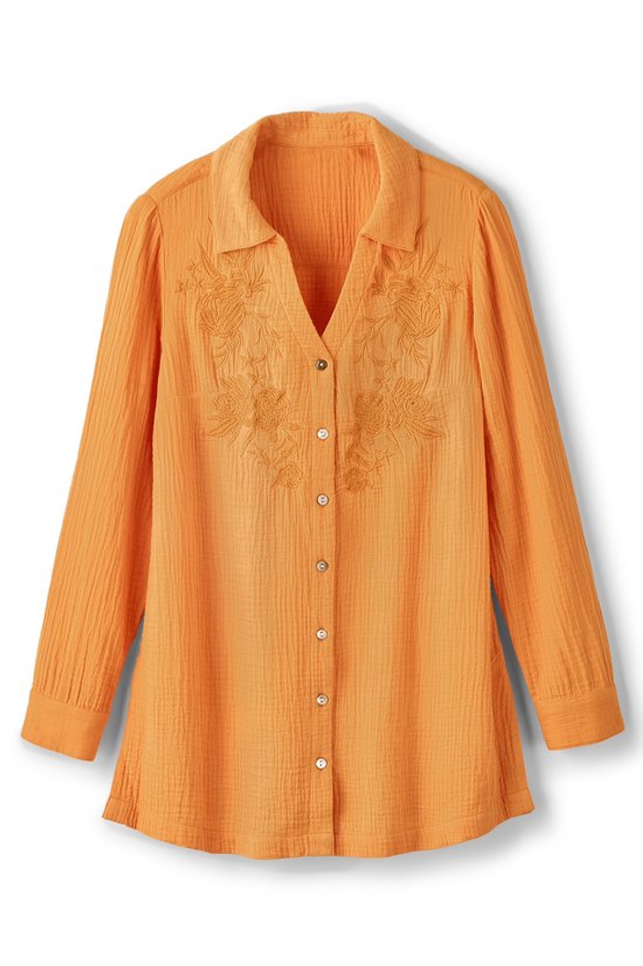 Escambia Gauze Tunic Shirt - Soft Surroundings Outlet