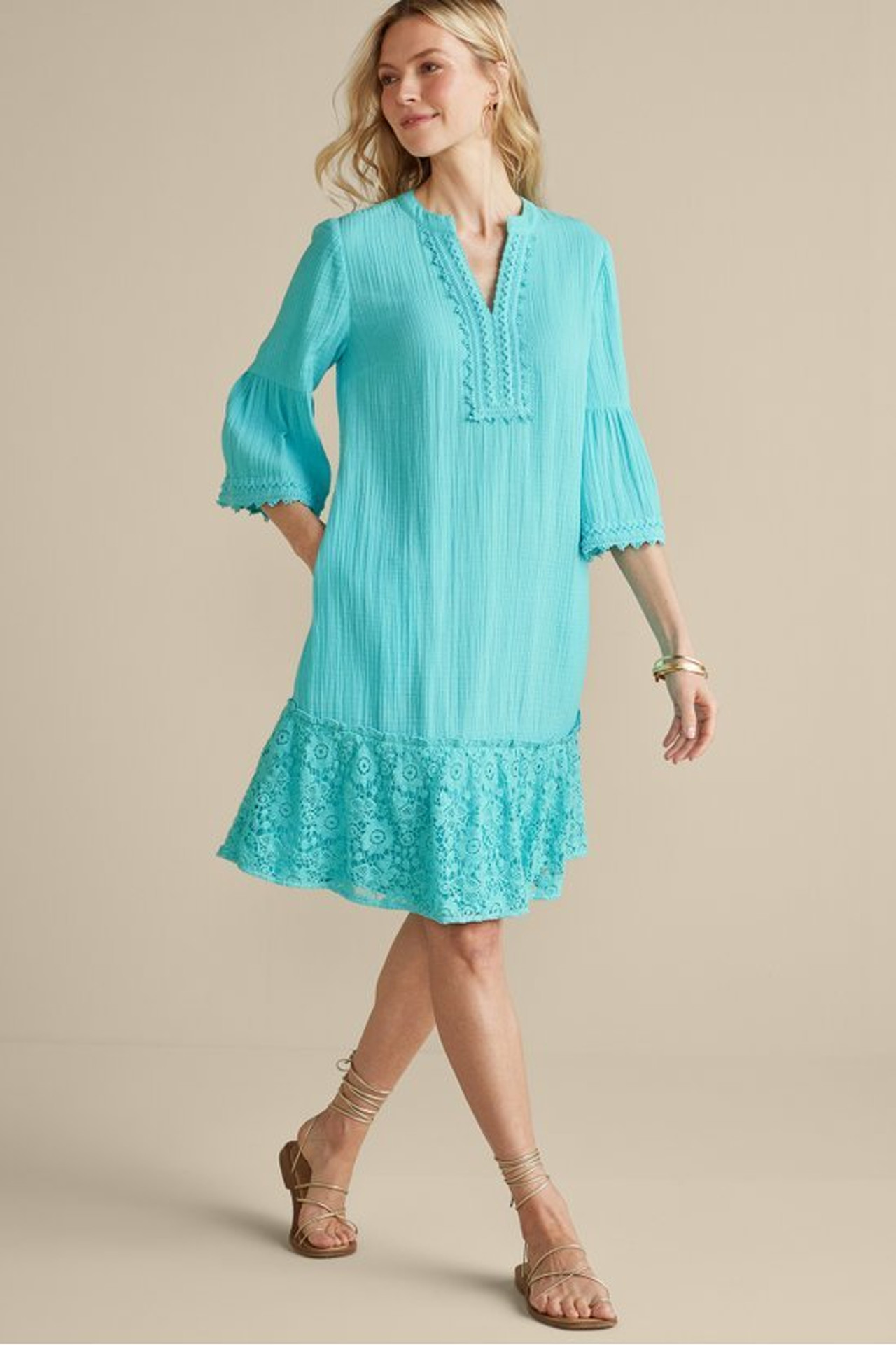 Kiona Gauze Short Dress - Soft Surroundings Outlet