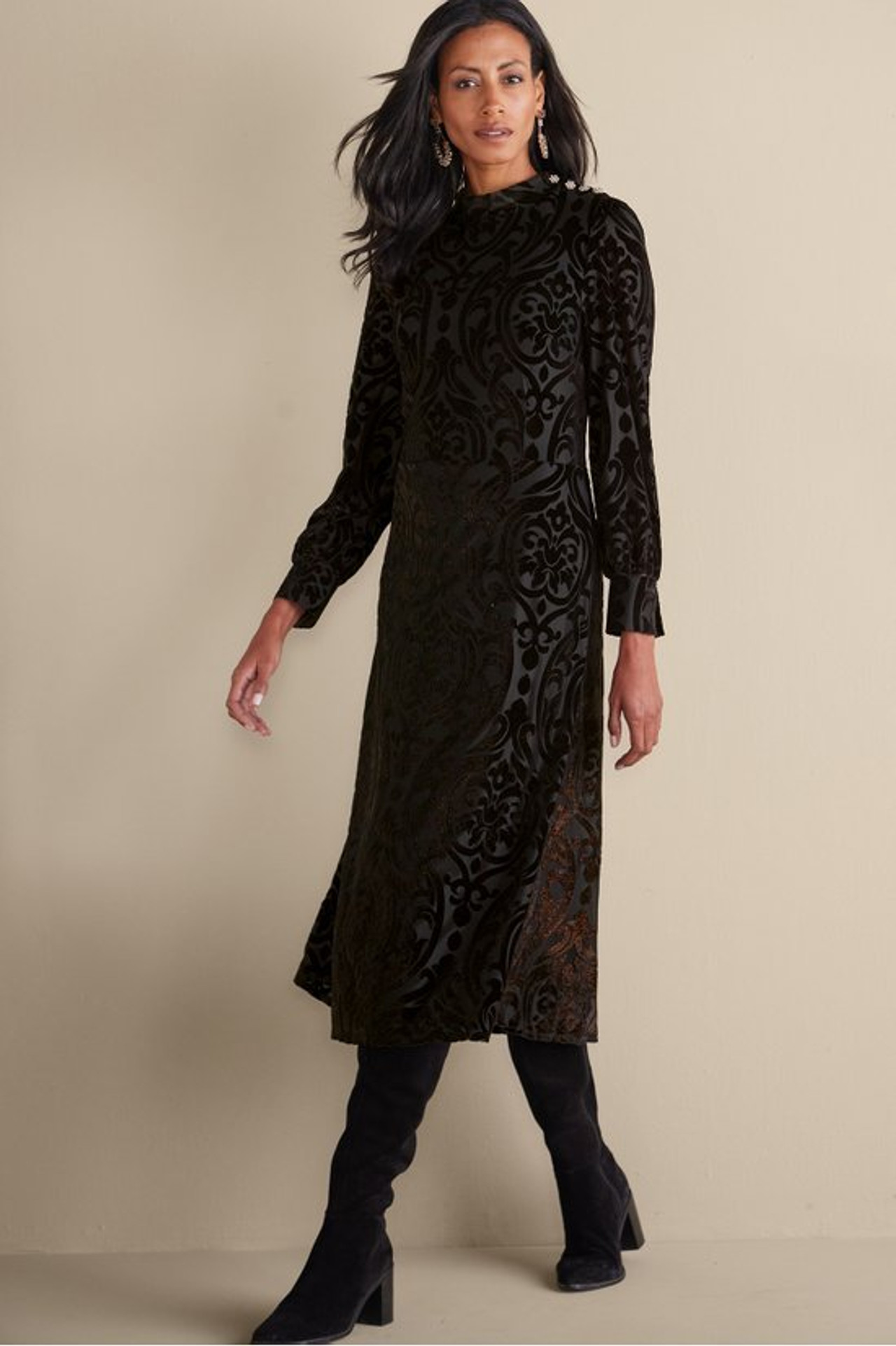 Hadley Velvet Dress - Soft Surroundings Outlet