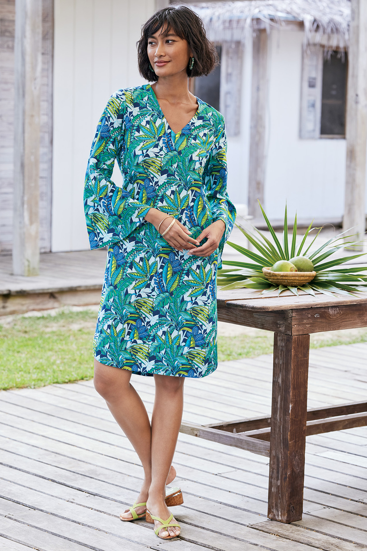 Soleil Linen Blend Dress - Soft Surroundings Outlet