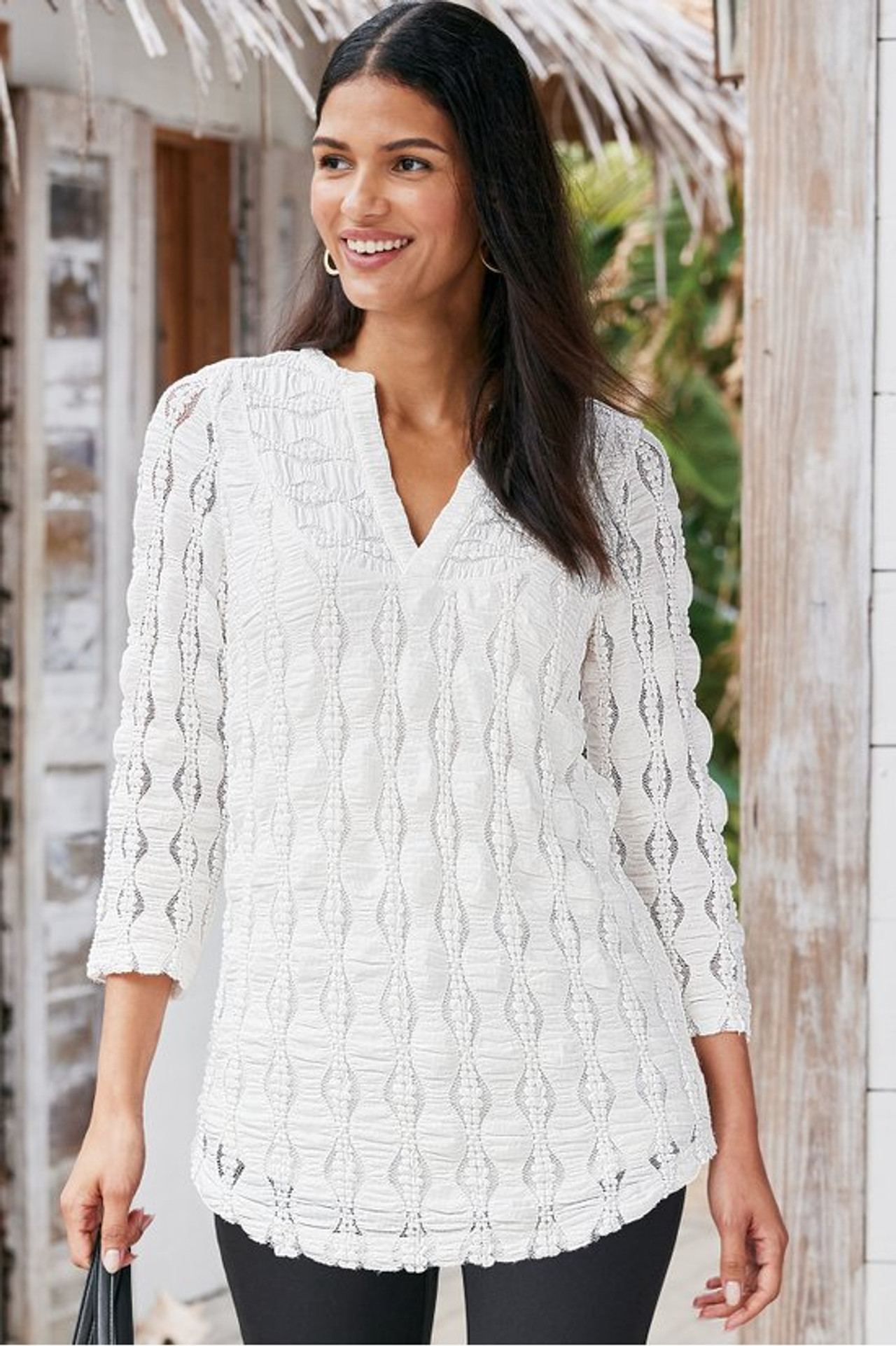 Priya Knit Lace Tunic - Soft Surroundings Outlet