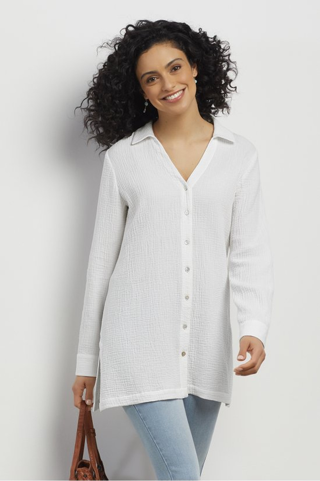 Escambia Gauze Tunic Shirt - Soft Surroundings Outlet