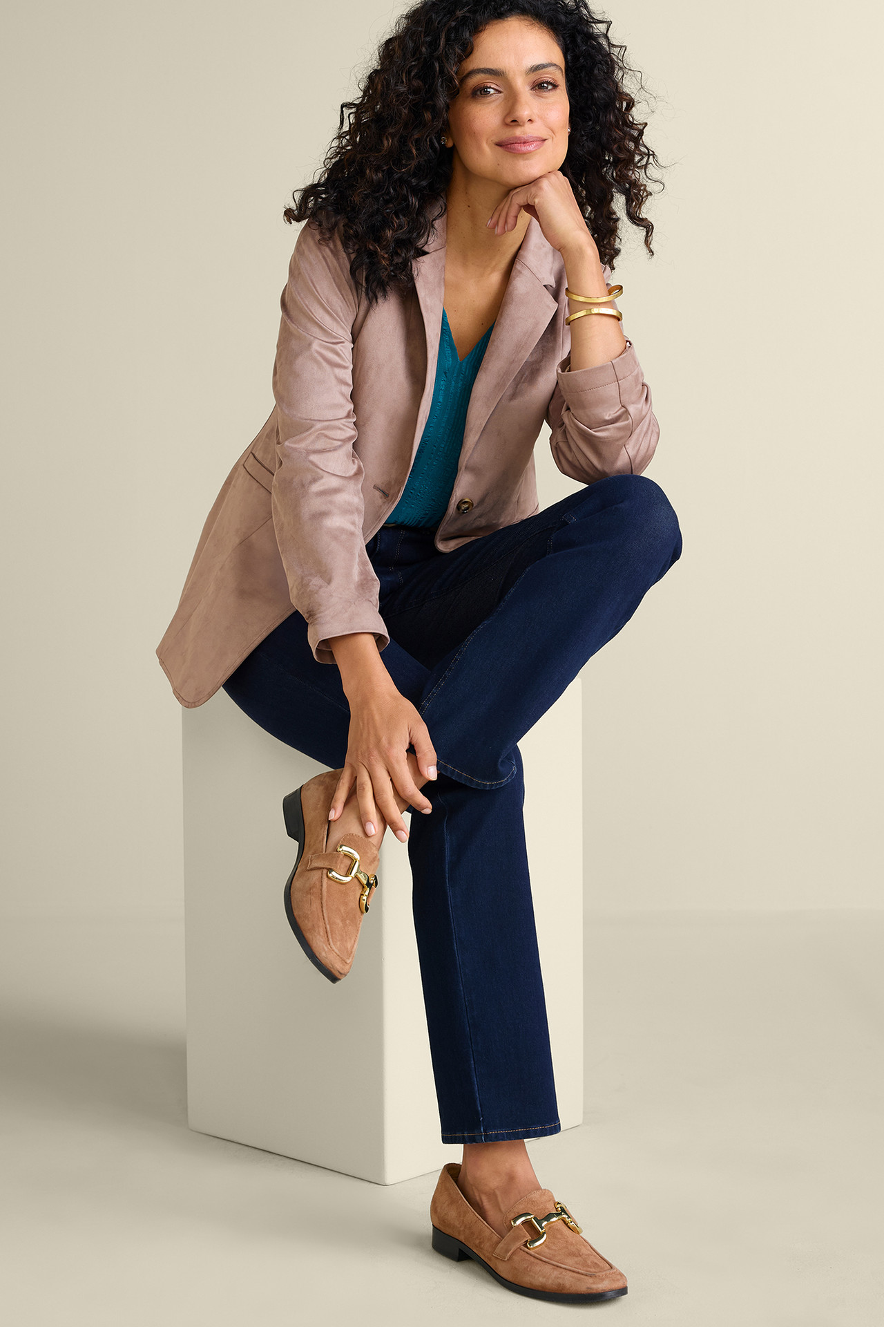 Breck Faux Suede Blazer - Soft Surroundings Outlet