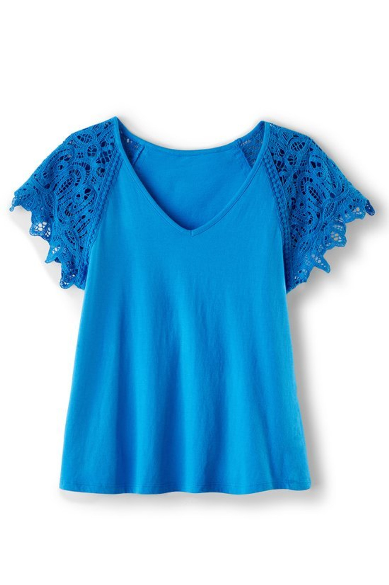 Nikita Lace Sleeve Tee - Soft Surroundings Outlet