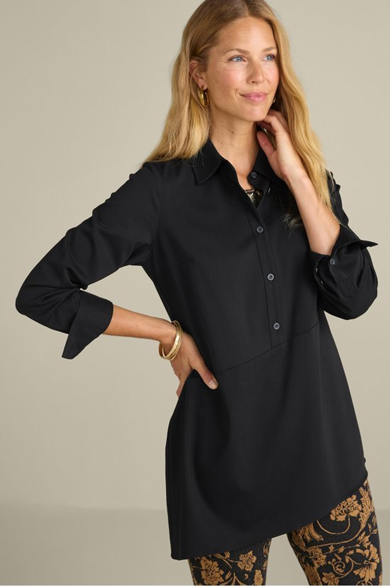 Jeanne Asymmetrical Tunic - Soft Surroundings Outlet
