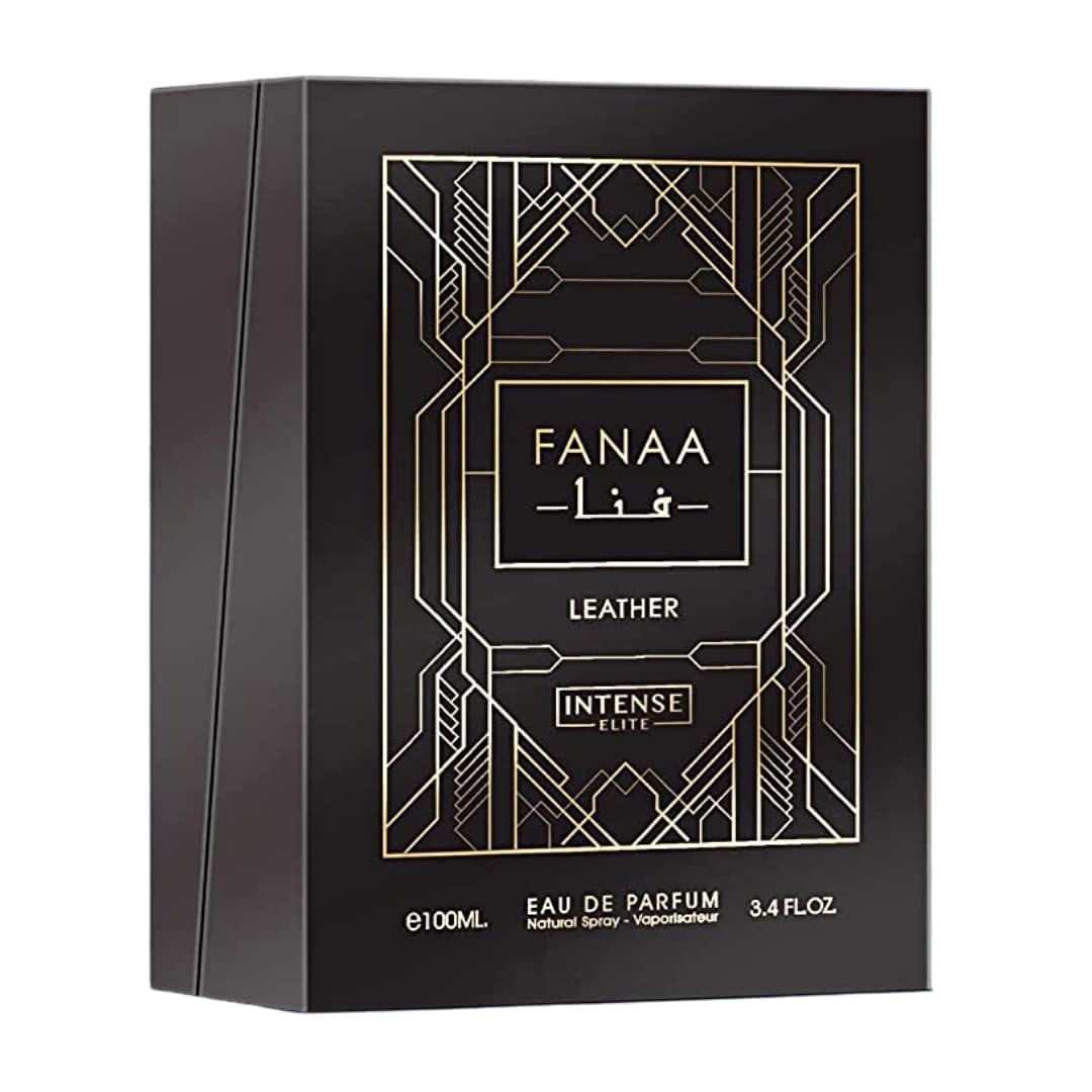 Fanaa Leather for Men EDP - Eau De Parfum 100ml(3.4 oz) with Magnetic Gift Box Perfect For Gifting | By Intense Elite