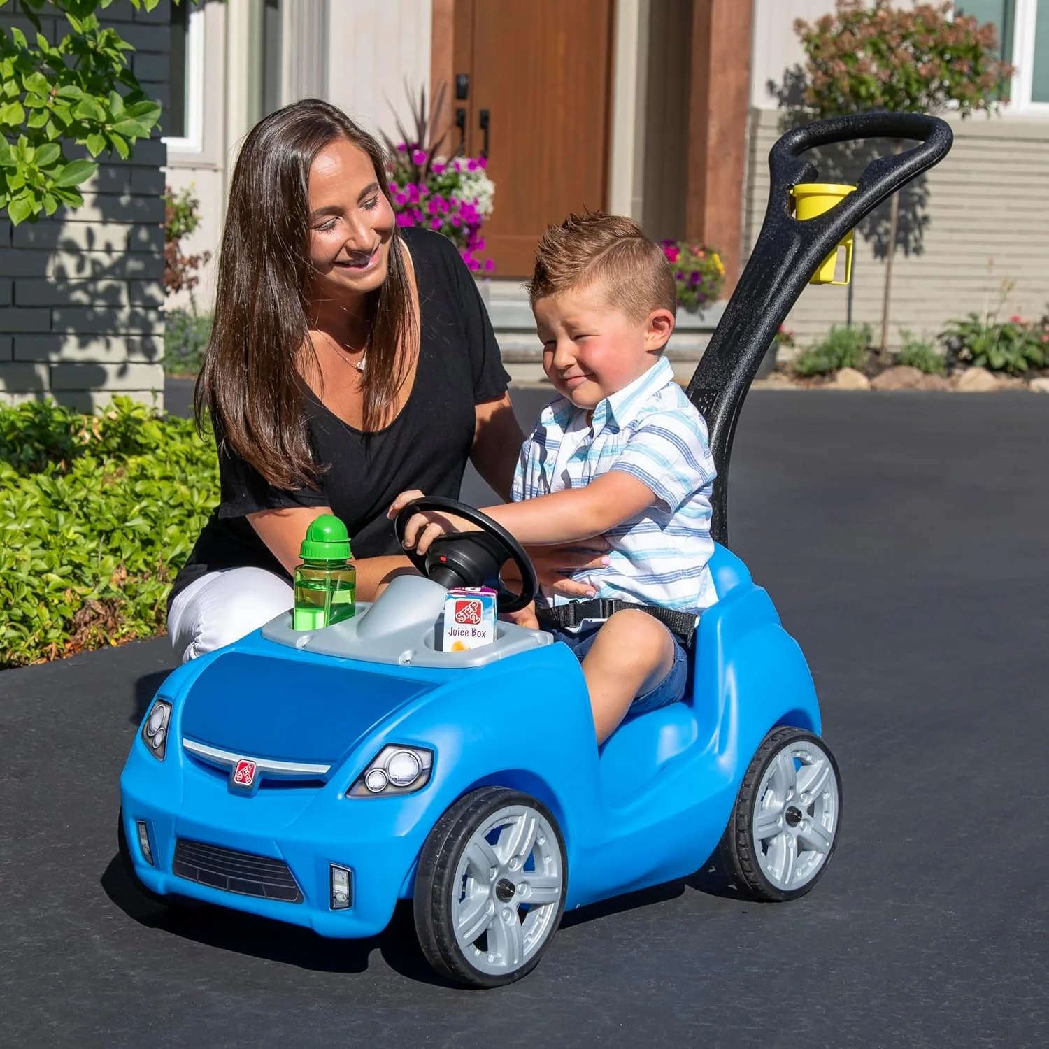 Step2 Whisper Ride II Ride On Push Toy Car, Pink – Ride On Car with Included Seat Belt, Easy Storage and Transport, Makes a Great Stroller Alternative