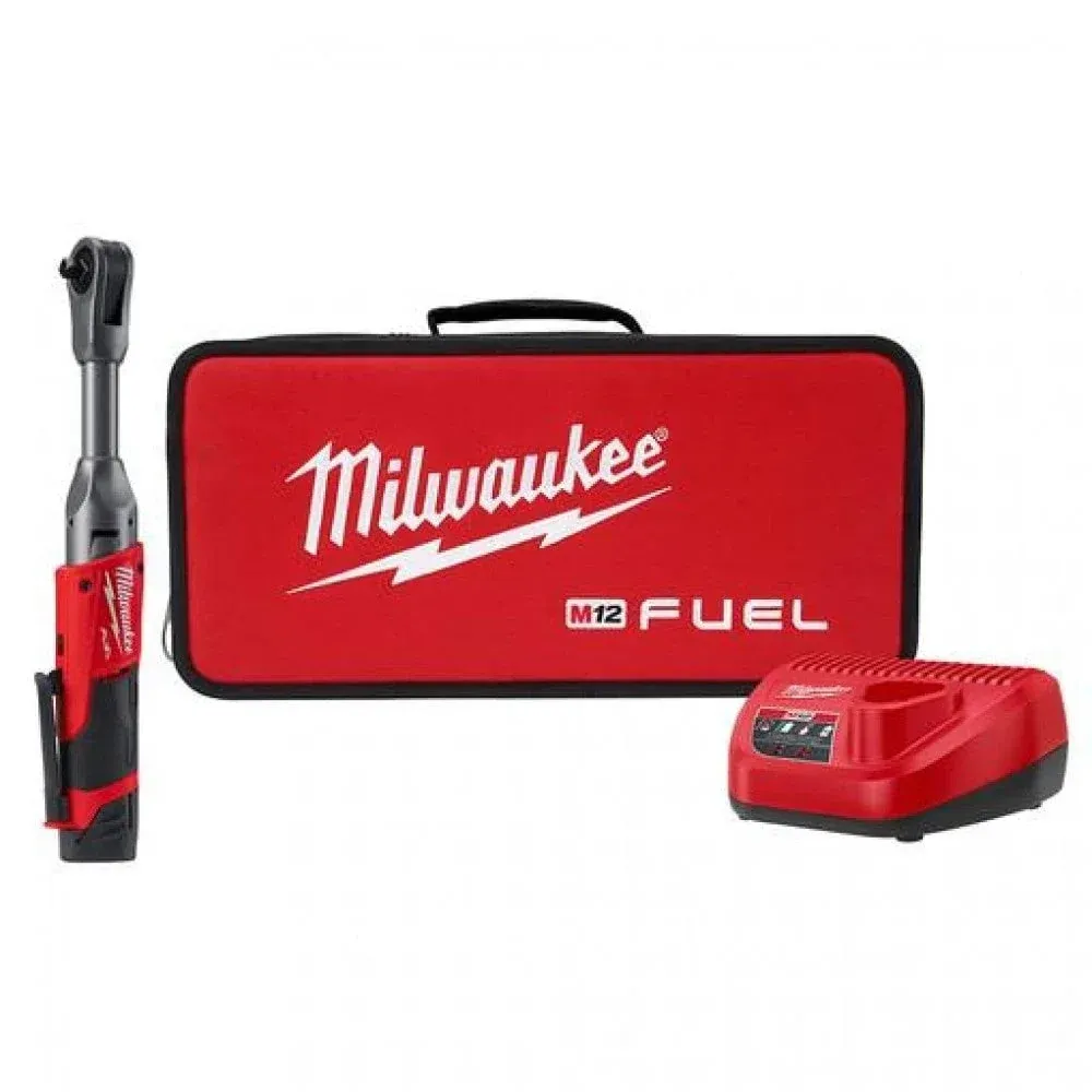 Milwaukee 2560-21 M12 FUEL 3/8” Extended Reach Ratchet 1 Battery Kit