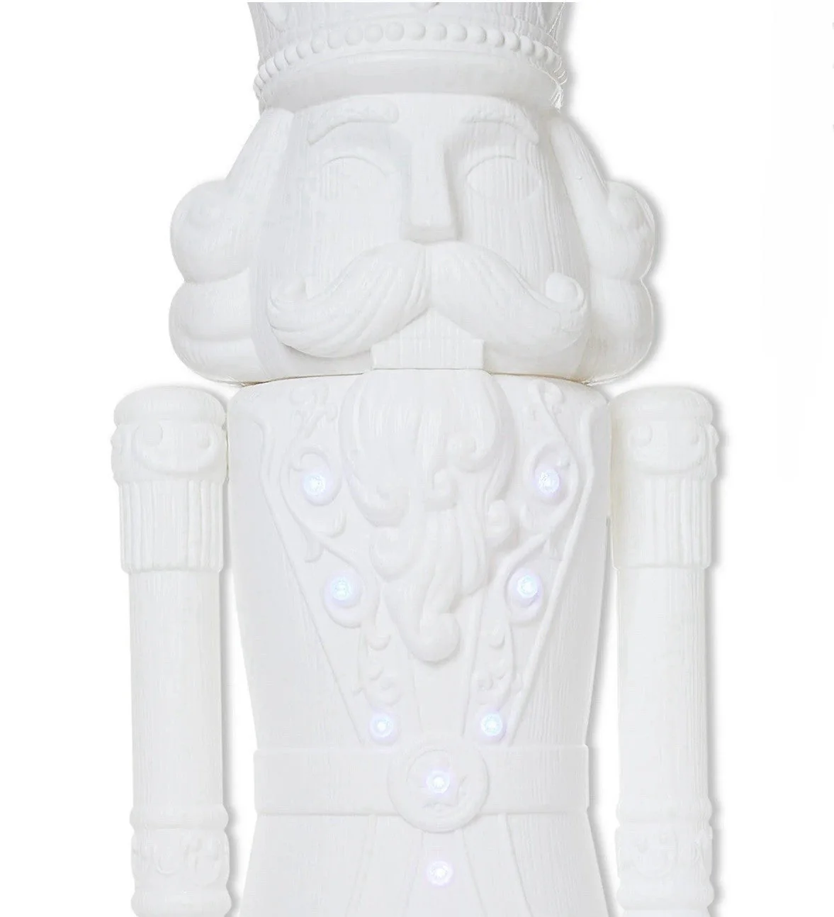 2025 Holiday Time 75” 6 Foot Nutcracker Christmas Statue Decoration, Lights/Music