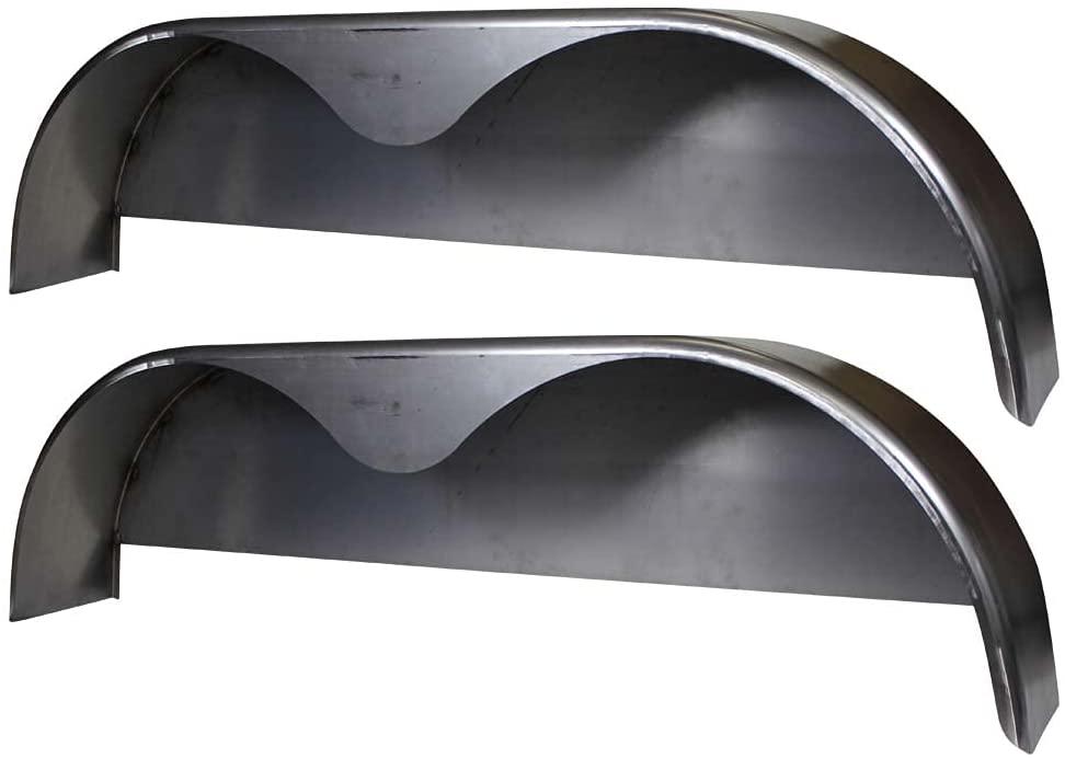 2025 72×10-3/4 Tandem Axle Steel Trailer Fender w/Back Plate Welded In (2-Pack)