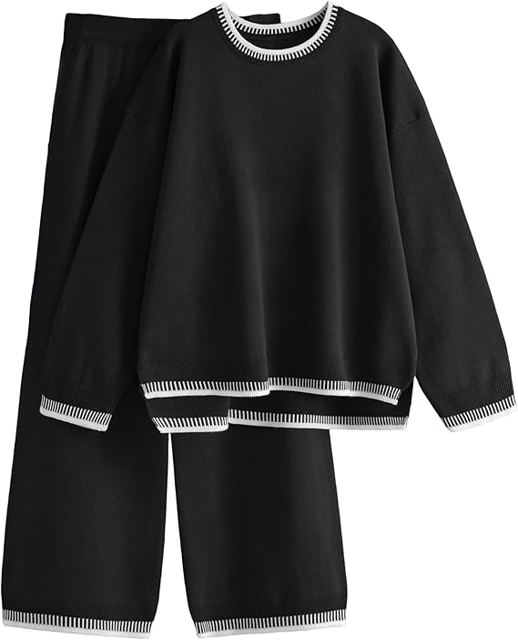 Women's Sweater Sets 2 Piece Outfits Knitted Pullover