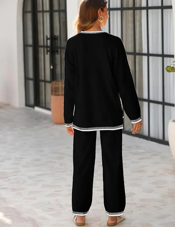 Women's Sweater Sets 2 Piece Outfits Knitted Pullover