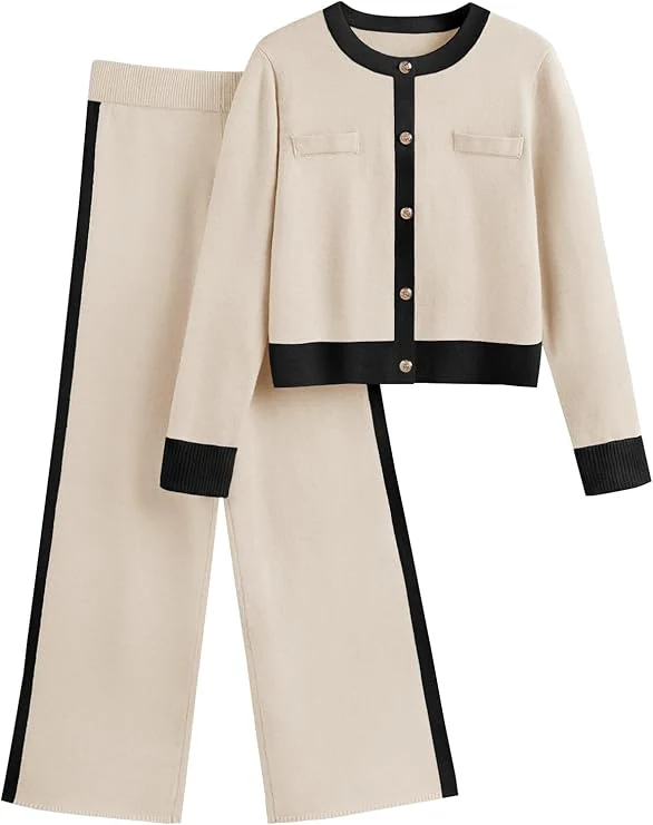 Womens Lounge Sweater Sets 2 Piece Set