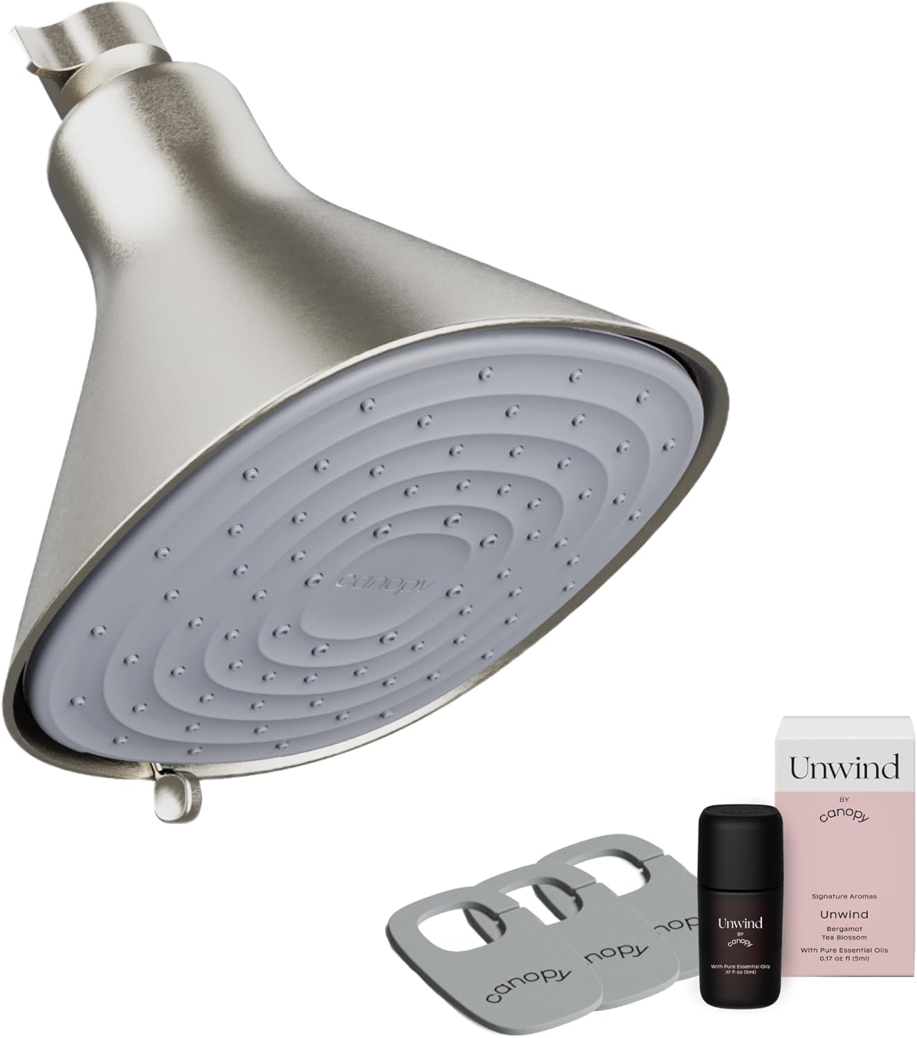 Canopy Filtered Shower Head - High Pressure Shower Head Filter for Hard Water - Shower Filter To Remove Impurities for Healthier Scalp, Skin & Hair - Reduce Dry Skin & Breakage - Black Shower Head