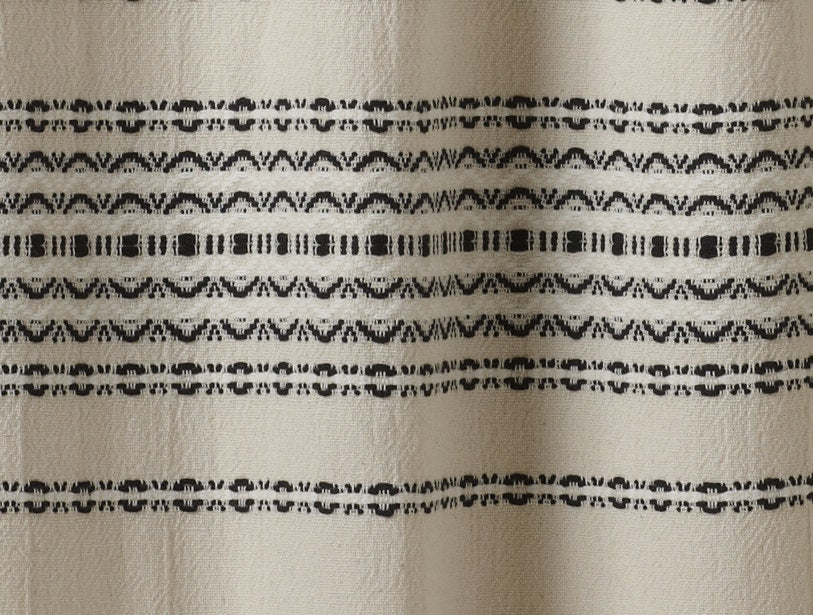 Rippled Stripe Organic Shower Curtain
