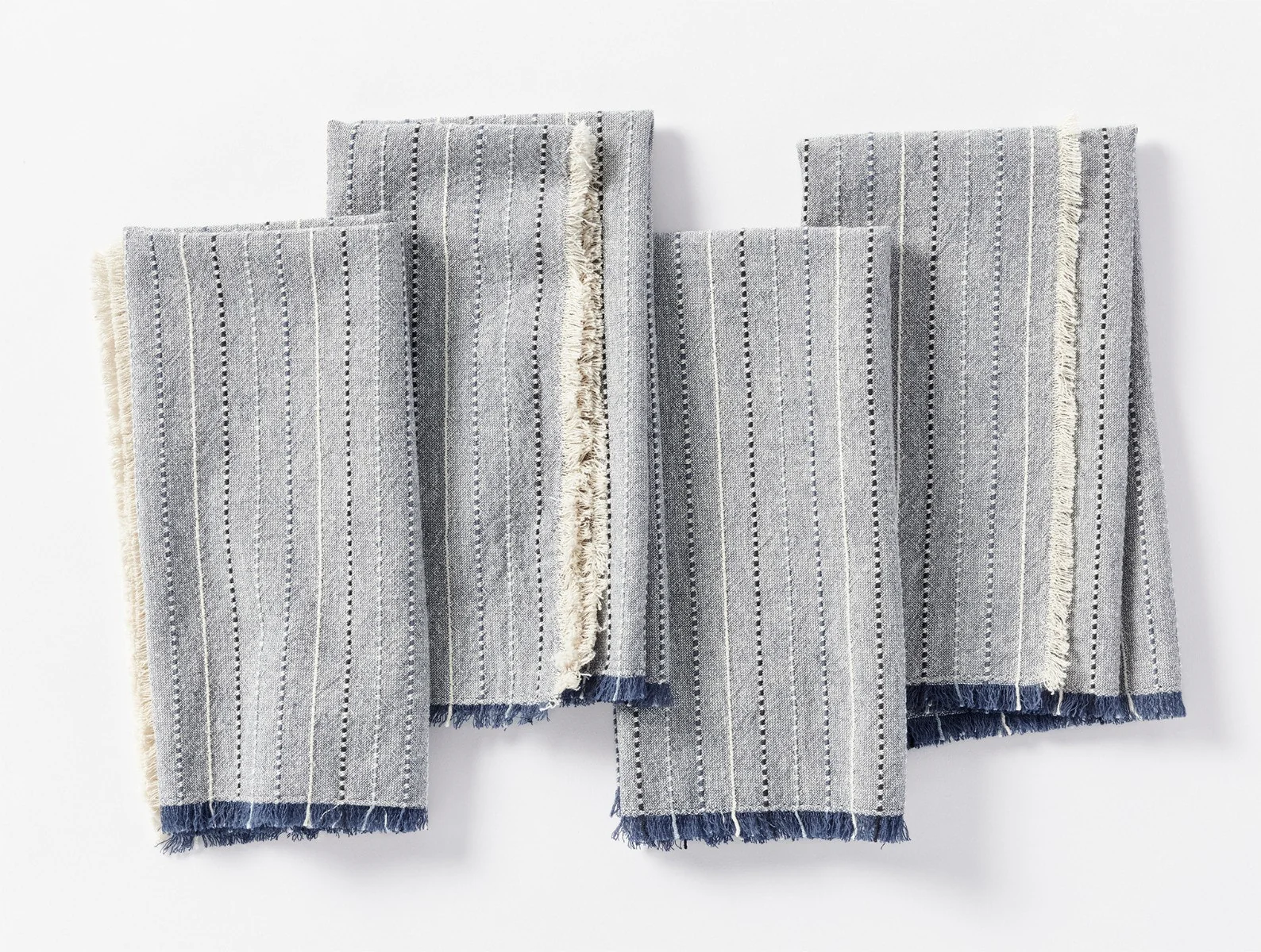 Fringe Stripe Organic Napkins, Set of 4
