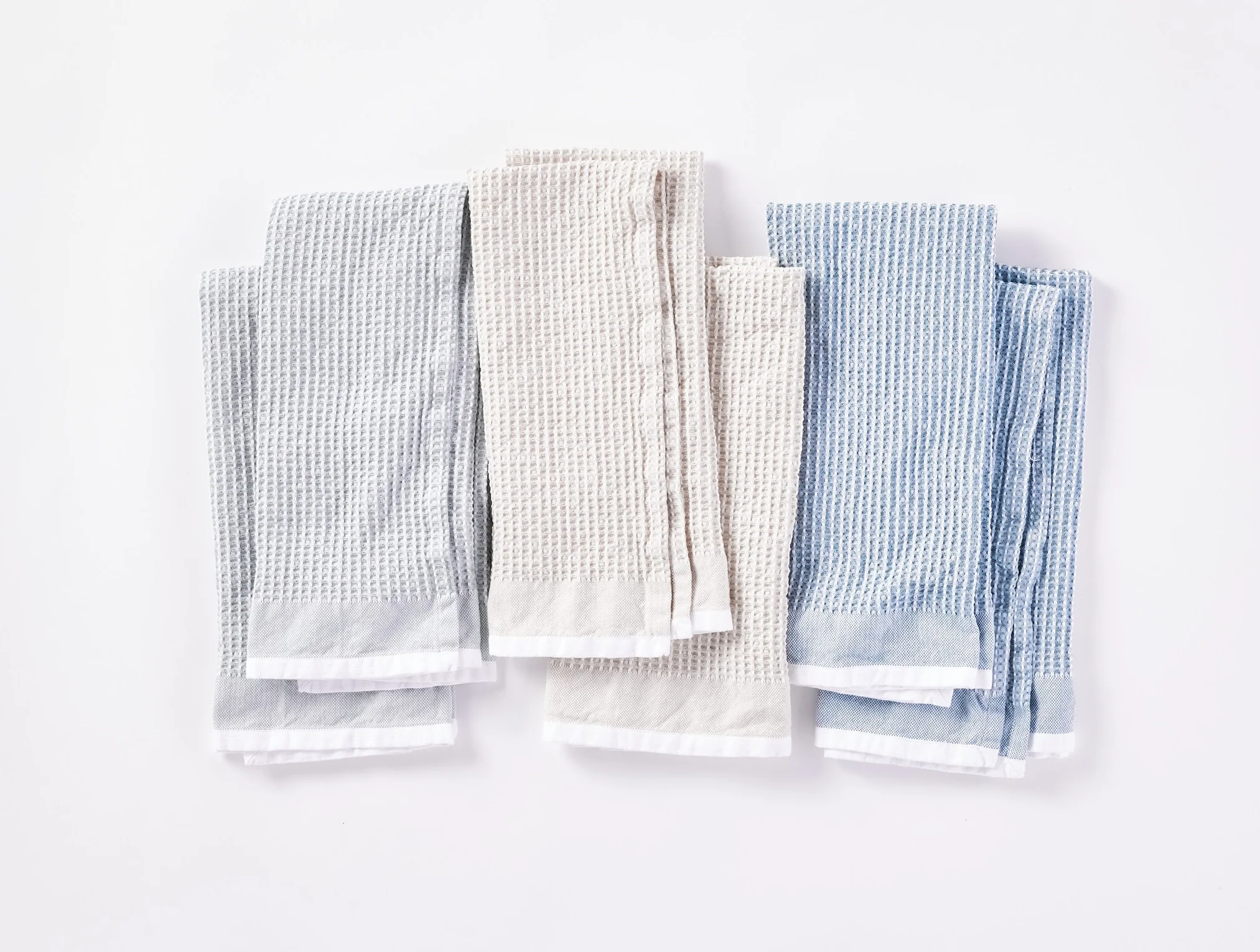 Organic Waffle Kitchen Towels, Set of 6