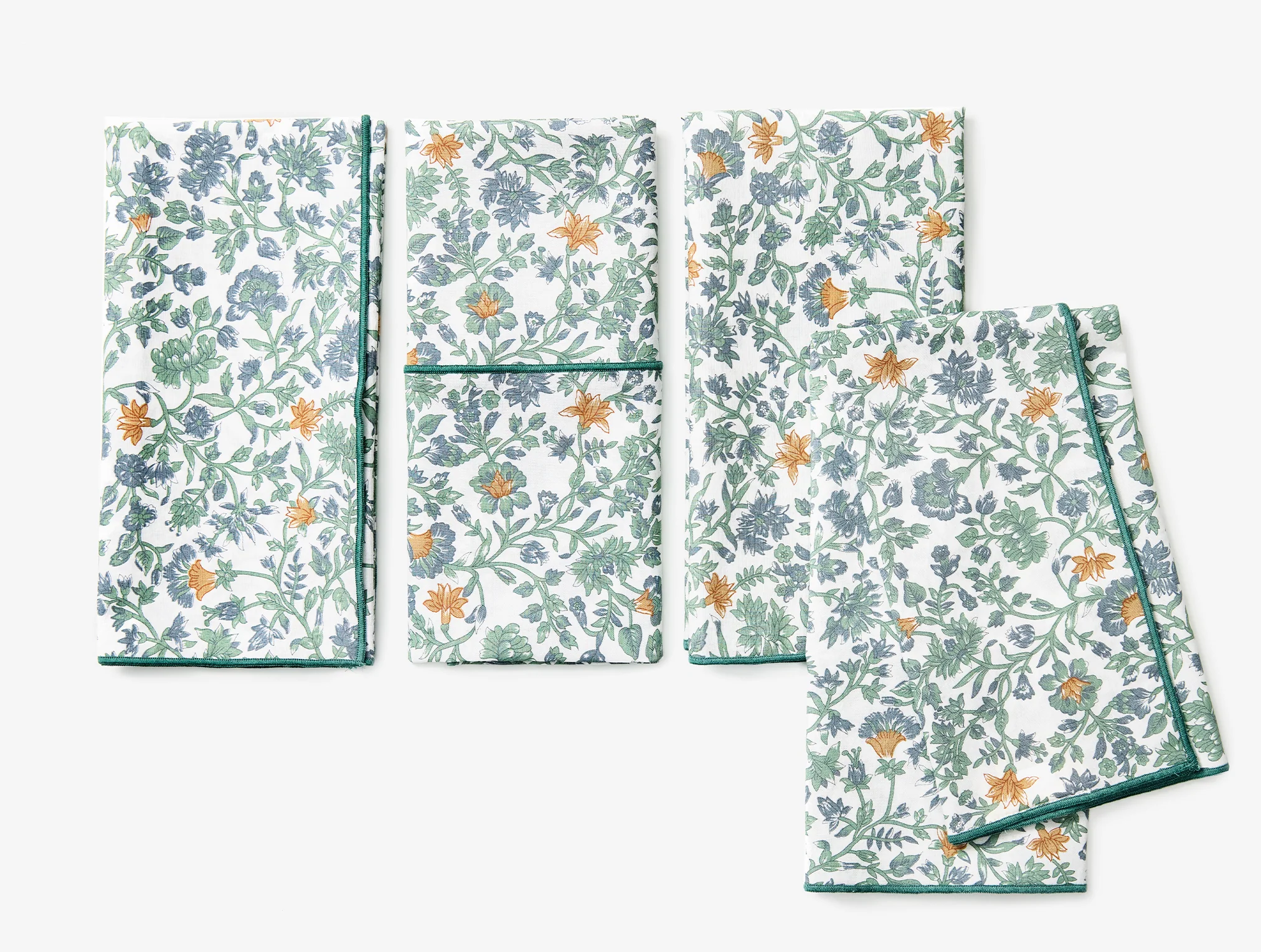 Organic Print Percale Napkins, Set of 4