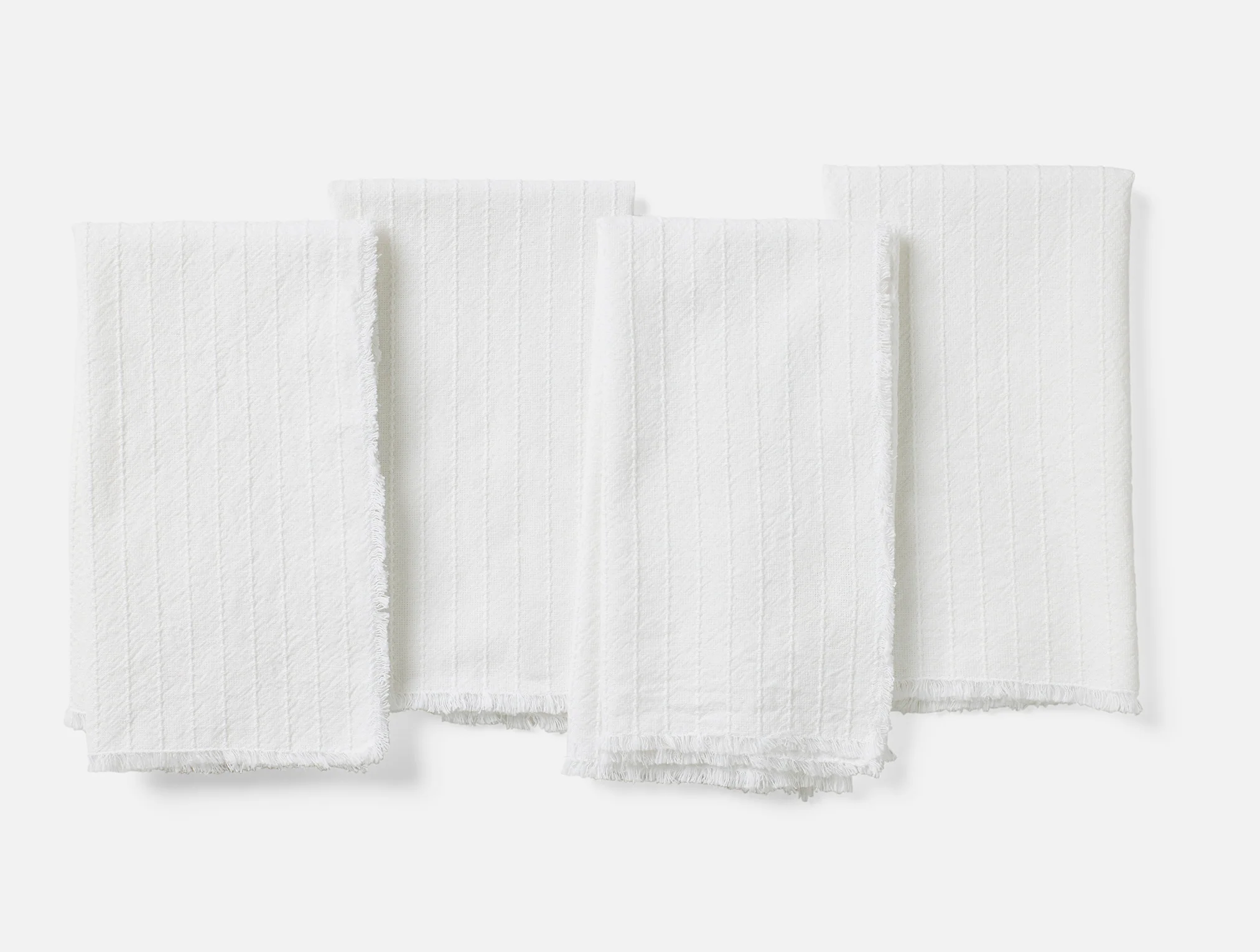 Fringe Stripe Organic Napkins, Set of 4