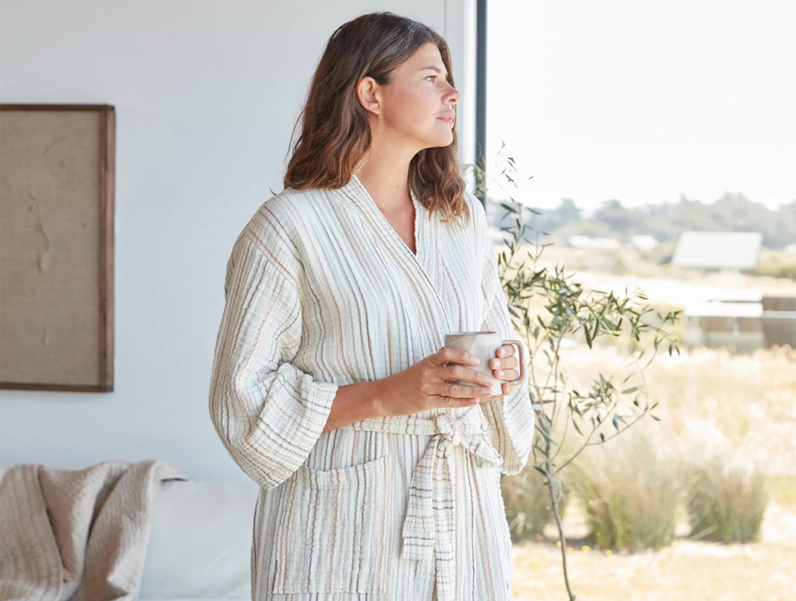 Women's Matelassé Organic Robe