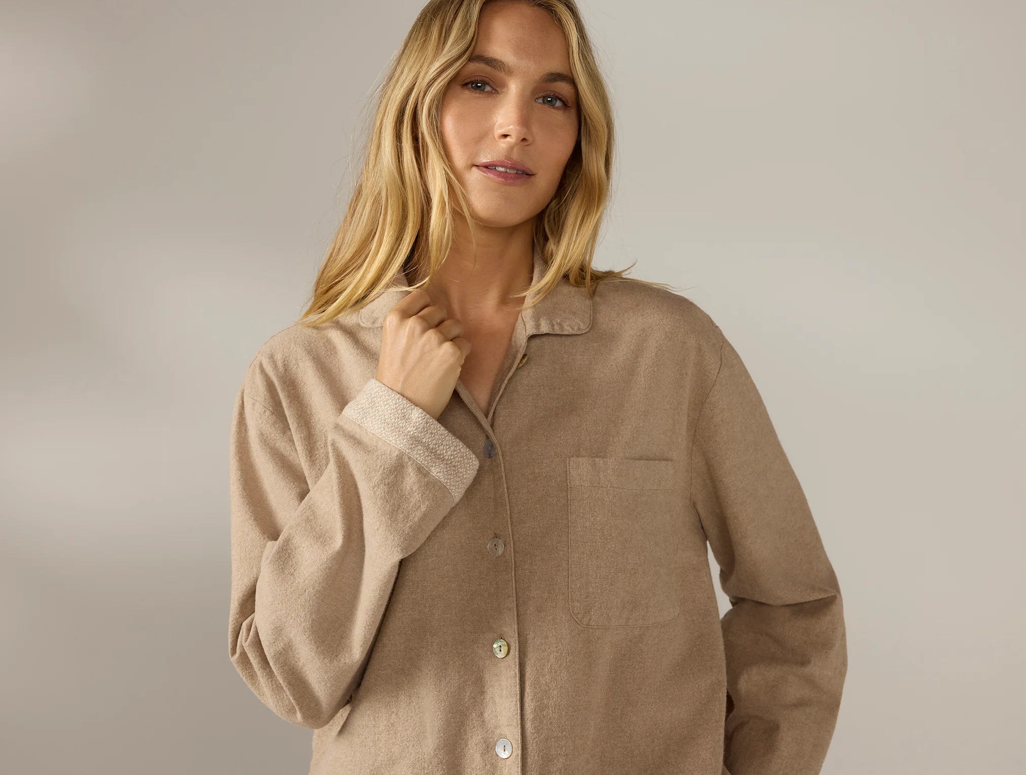 Women's Cloud Brushed Organic Flannel Pajama Set