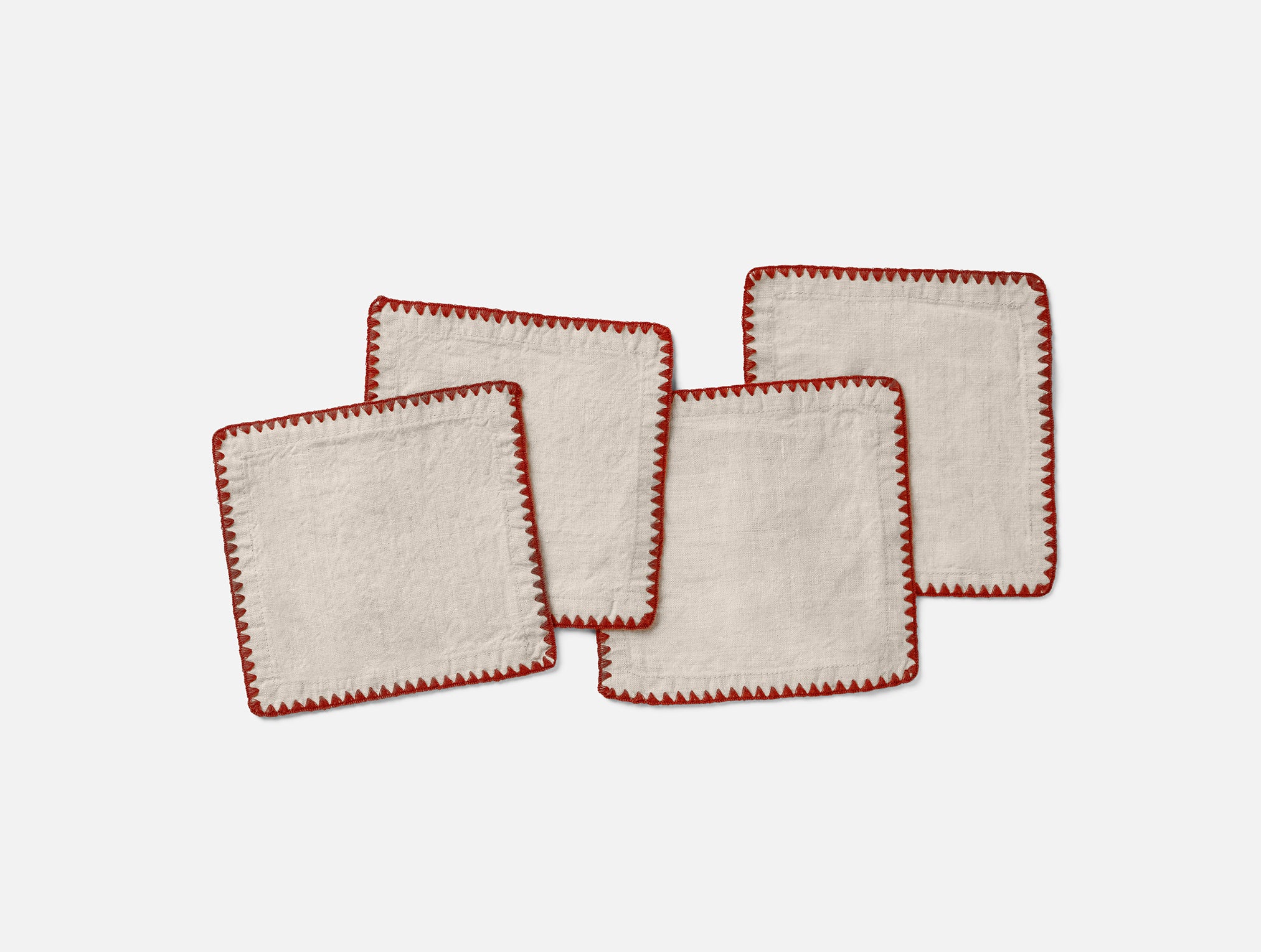 Olivos Embroidered Organic Linen Napkins