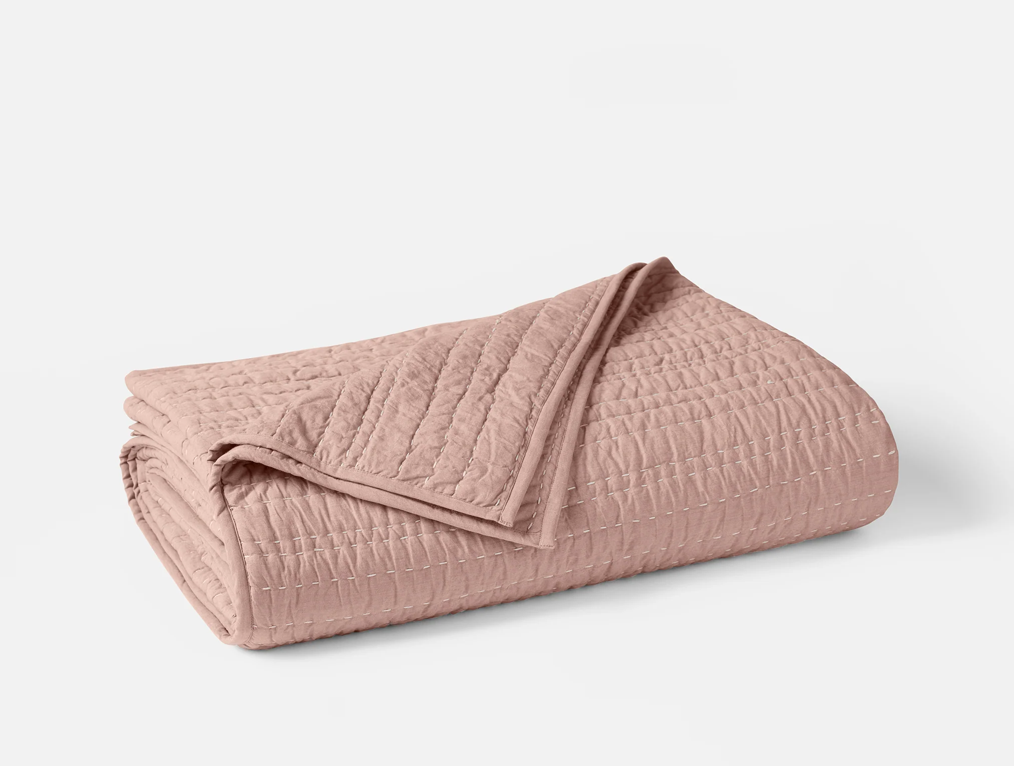 Channel Handstitched Organic Quilt