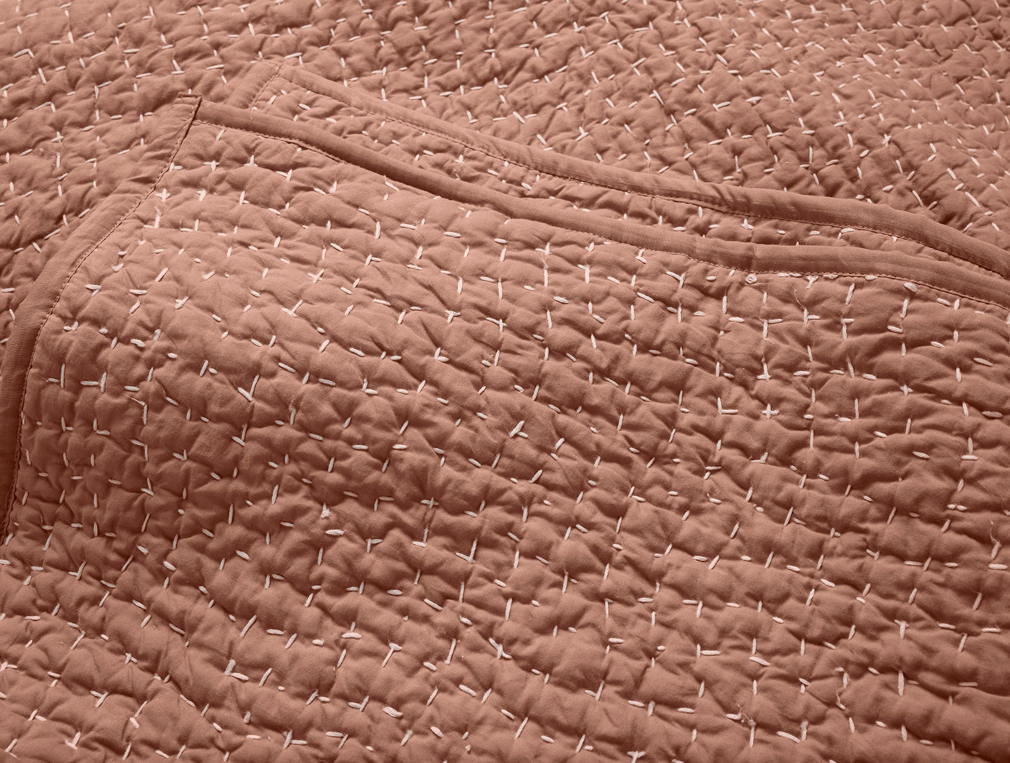 Pebbled Handstitched Organic Quilt