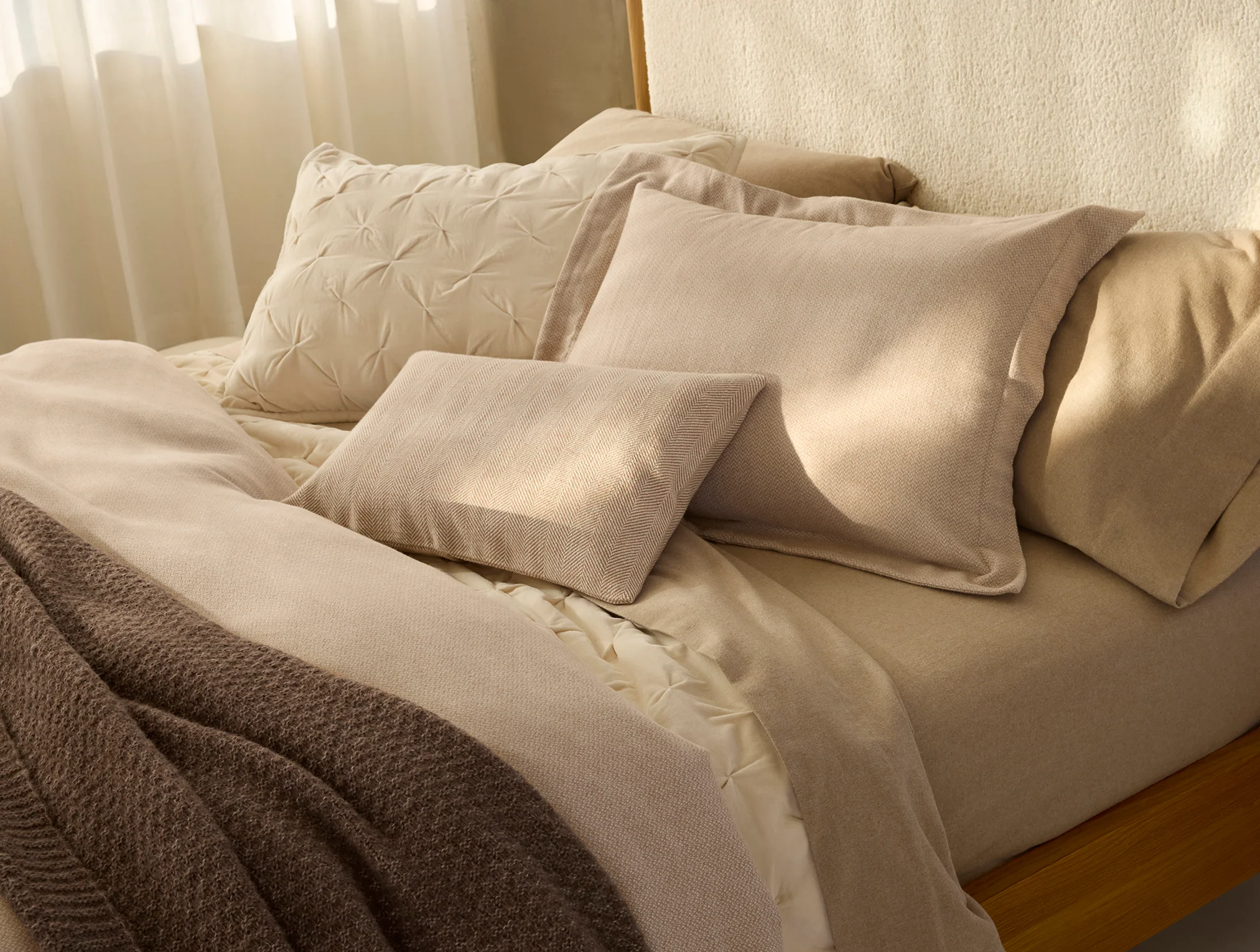 Cloud Brushed™ Organic Flannel Heather Texture Duvet Cover