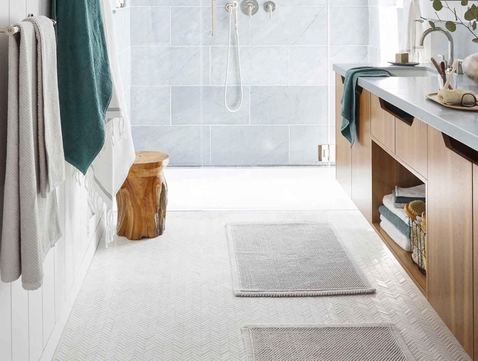 Pebbled Organic Bath Rug